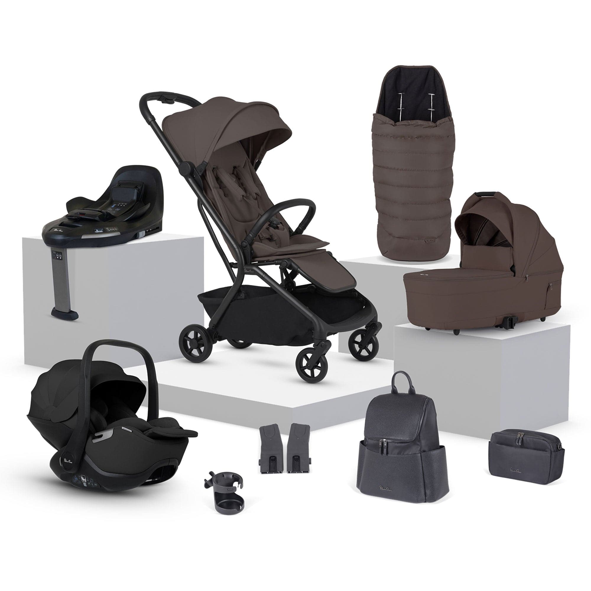 Silver Cross travel systems Silver Cross Nia Travel System with Accessories - Chocolate INTA.CT