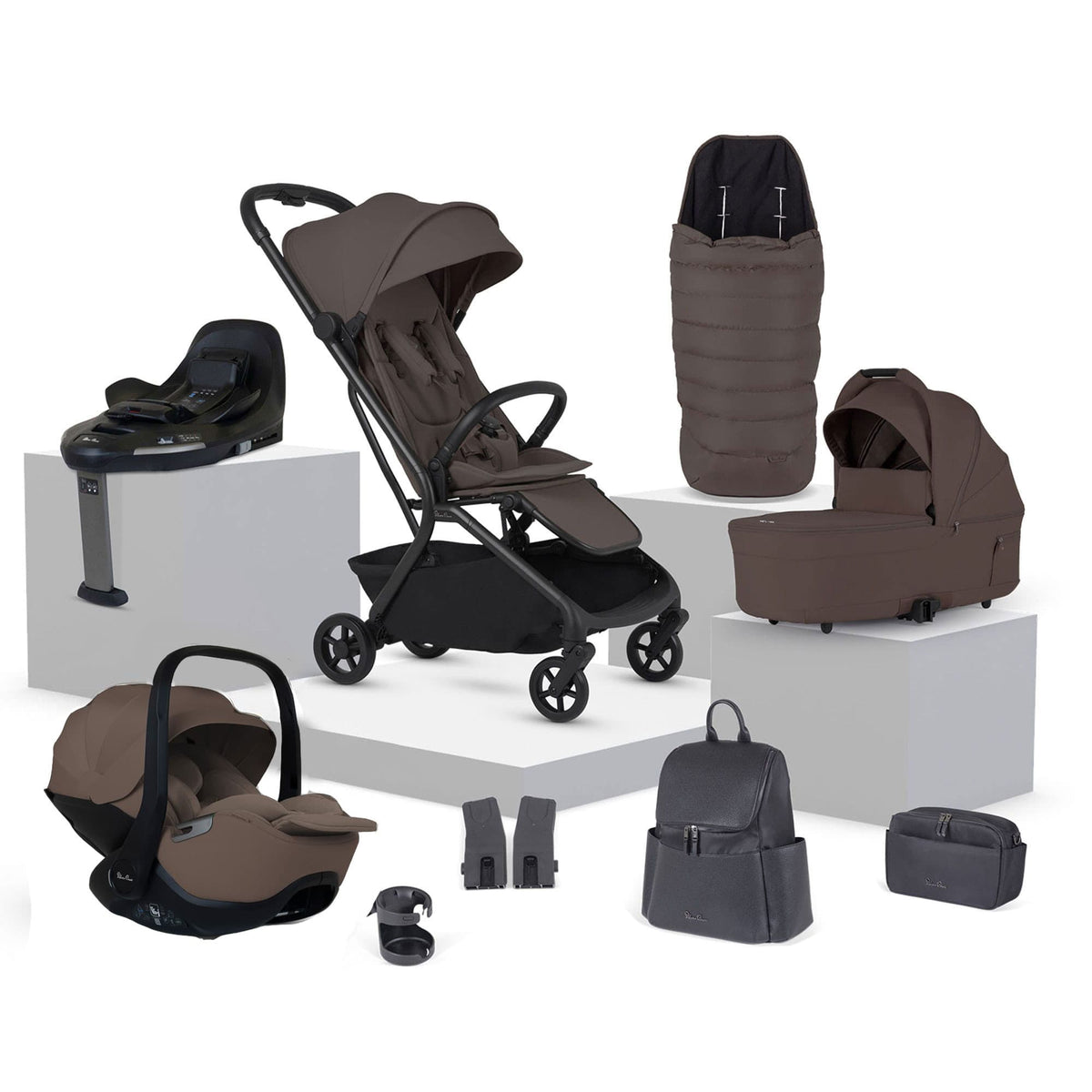 Silver Cross travel systems Silver Cross Nia Travel System with Accessories - Chocolate INTA.CTC