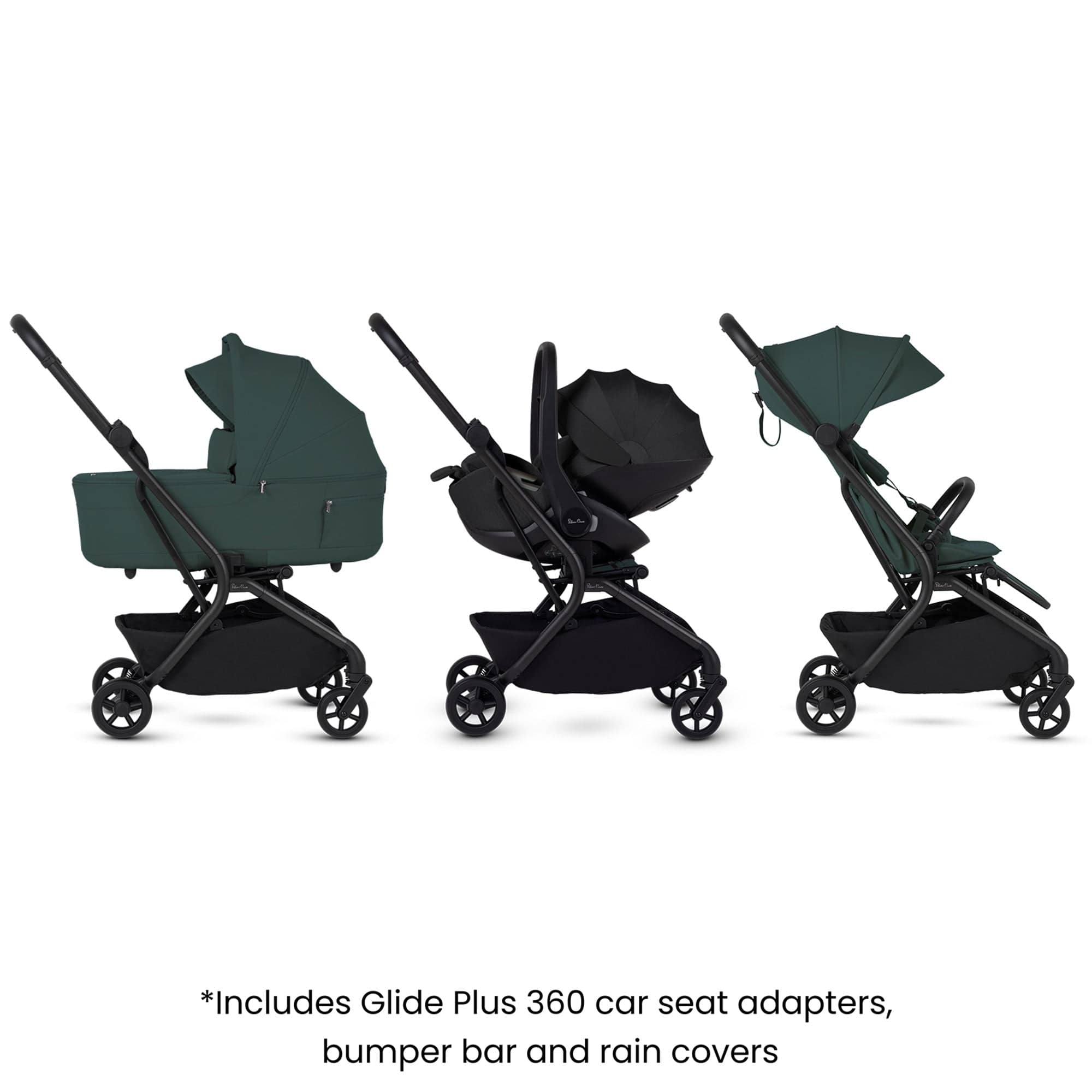 Silver Cross travel systems Silver Cross Nia Travel System with Accessories - Conifer