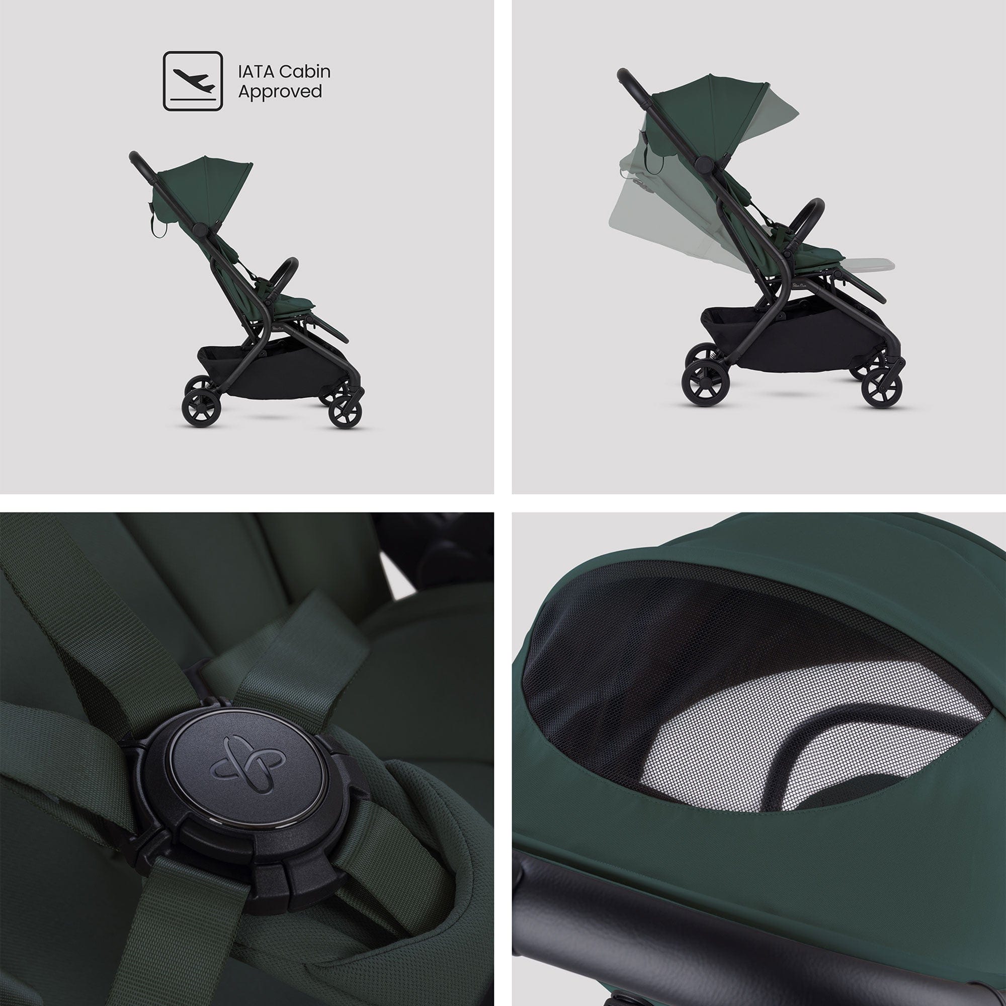 Silver Cross travel systems Silver Cross Nia Travel System with Accessories - Conifer