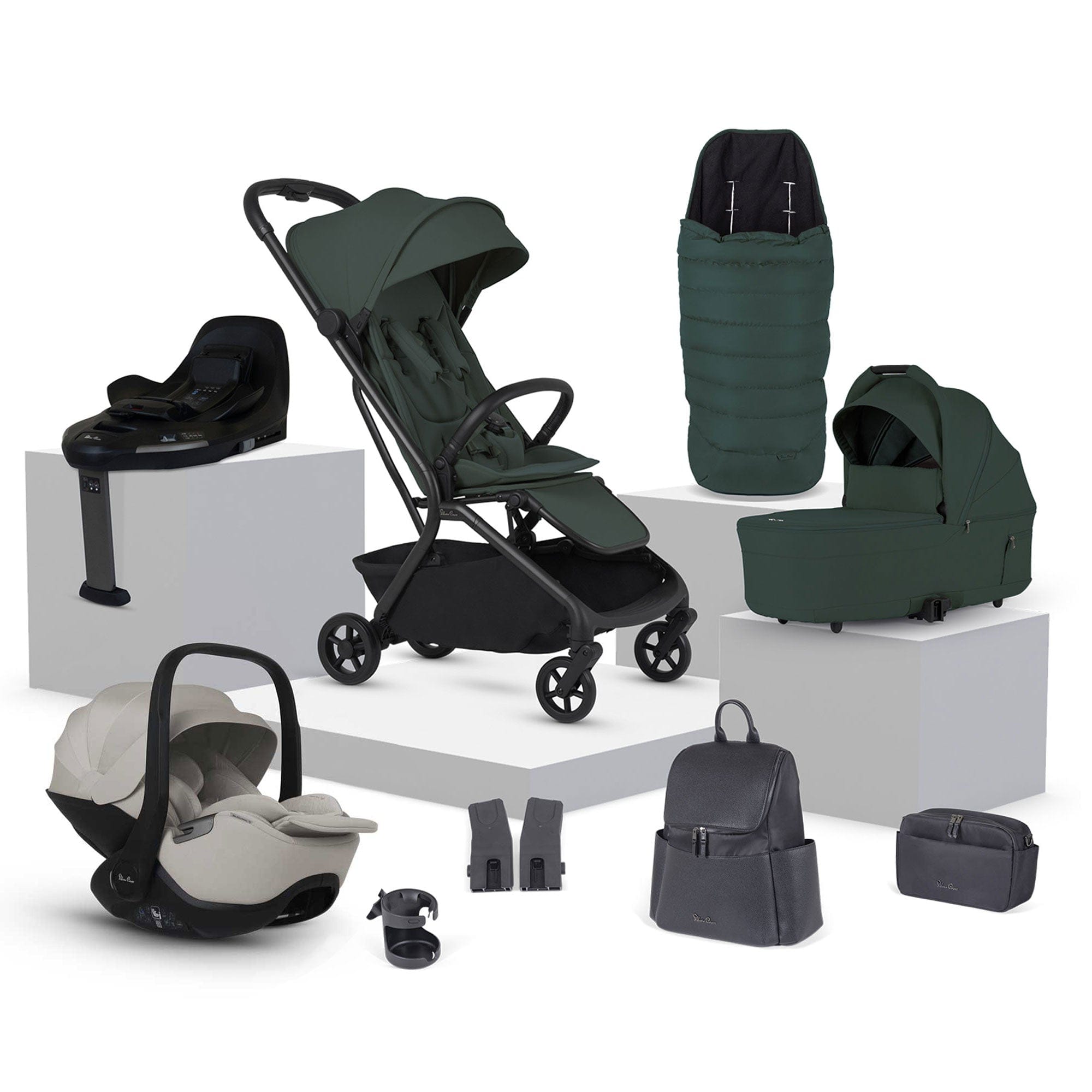 Silver Cross travel systems Silver Cross Nia Travel System with Accessories - Conifer INTA.CF-1