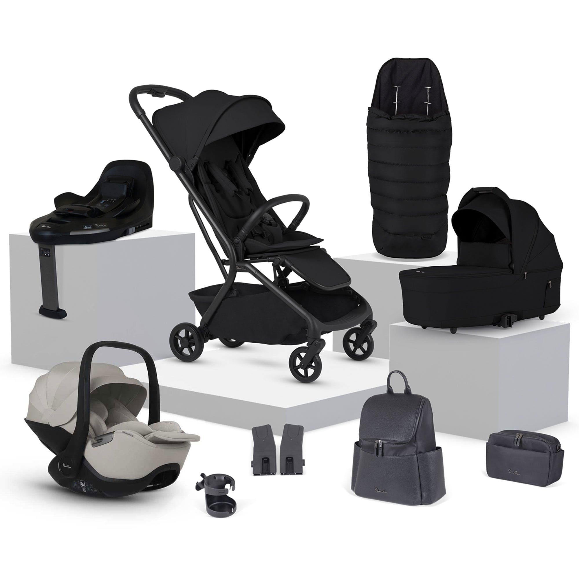 Silver Cross travel systems Silver Cross Nia Travel System with Accessories - Onyx INTA.OX-1
