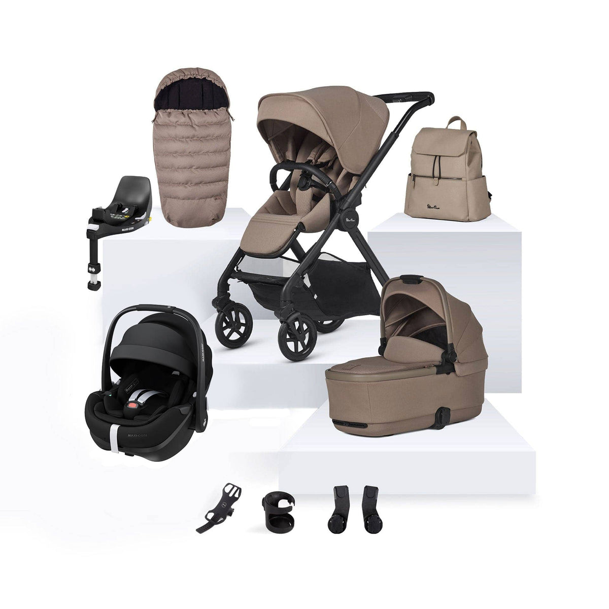 Silver Cross travel systems Silver Cross Reef 2 Maxi-Cosi Travel System- Mocha 15771-MOC-2