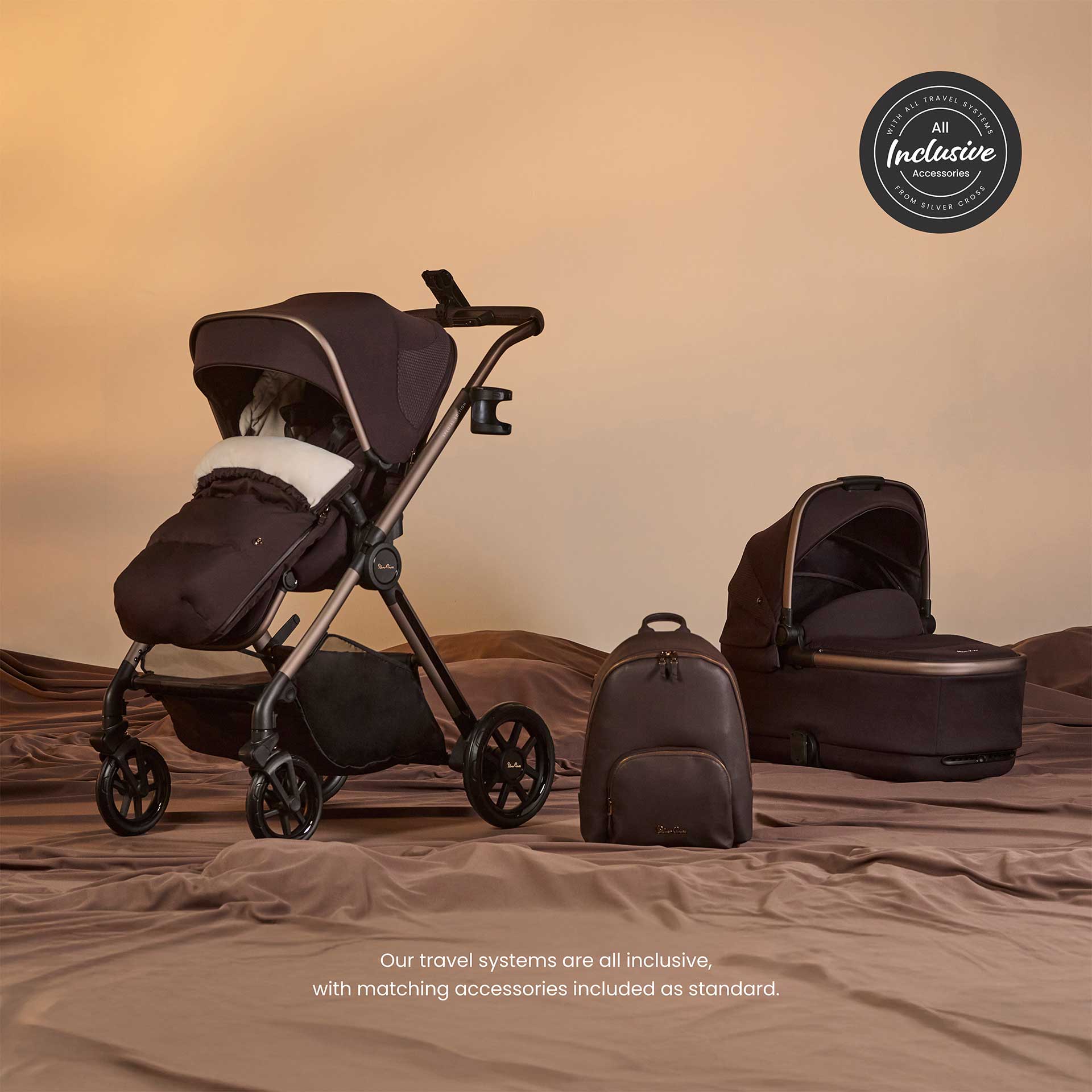 Silver Cross travel systems Silver Cross Reef Special Edition Ultimate Family 360 Bundle - Ganache