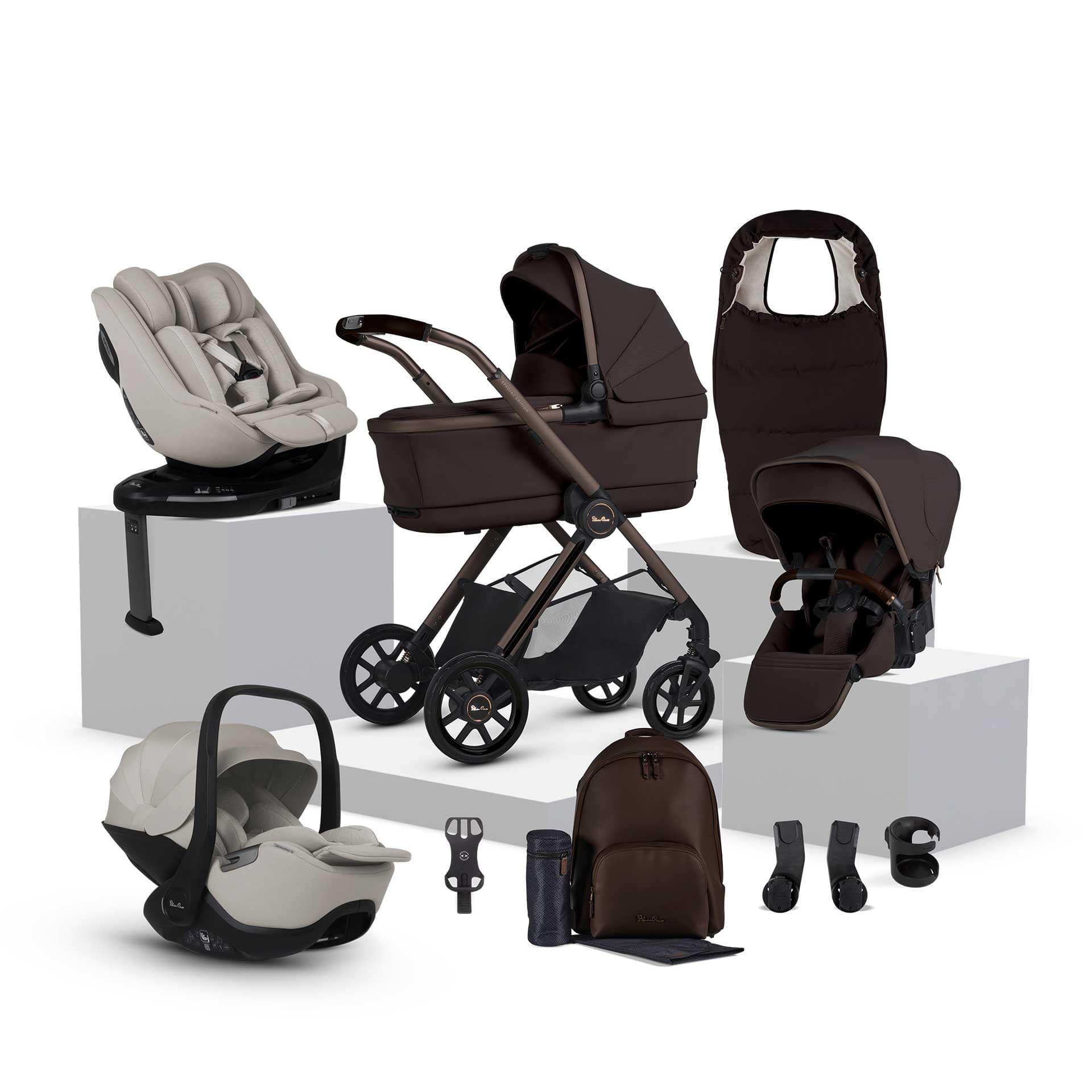 Silver Cross travel systems Silver Cross Reef Special Edition Ultimate Family 360 Bundle - Ganache ISEF.GNB-1