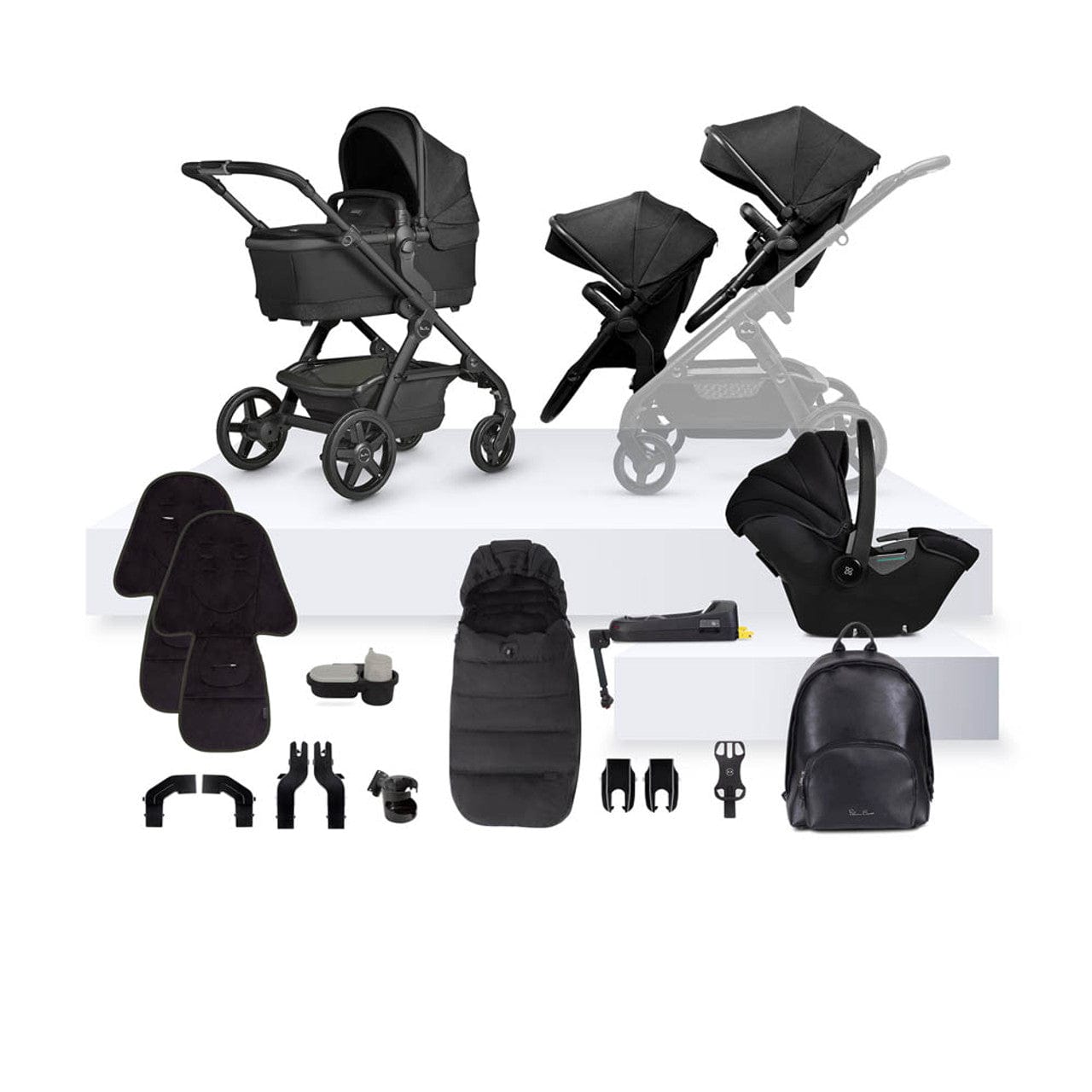 Silver Cross travel systems Silver Cross Wave 3 Growing Family Dream Travel System - Onyx 19141-GRF-DRM-ONX