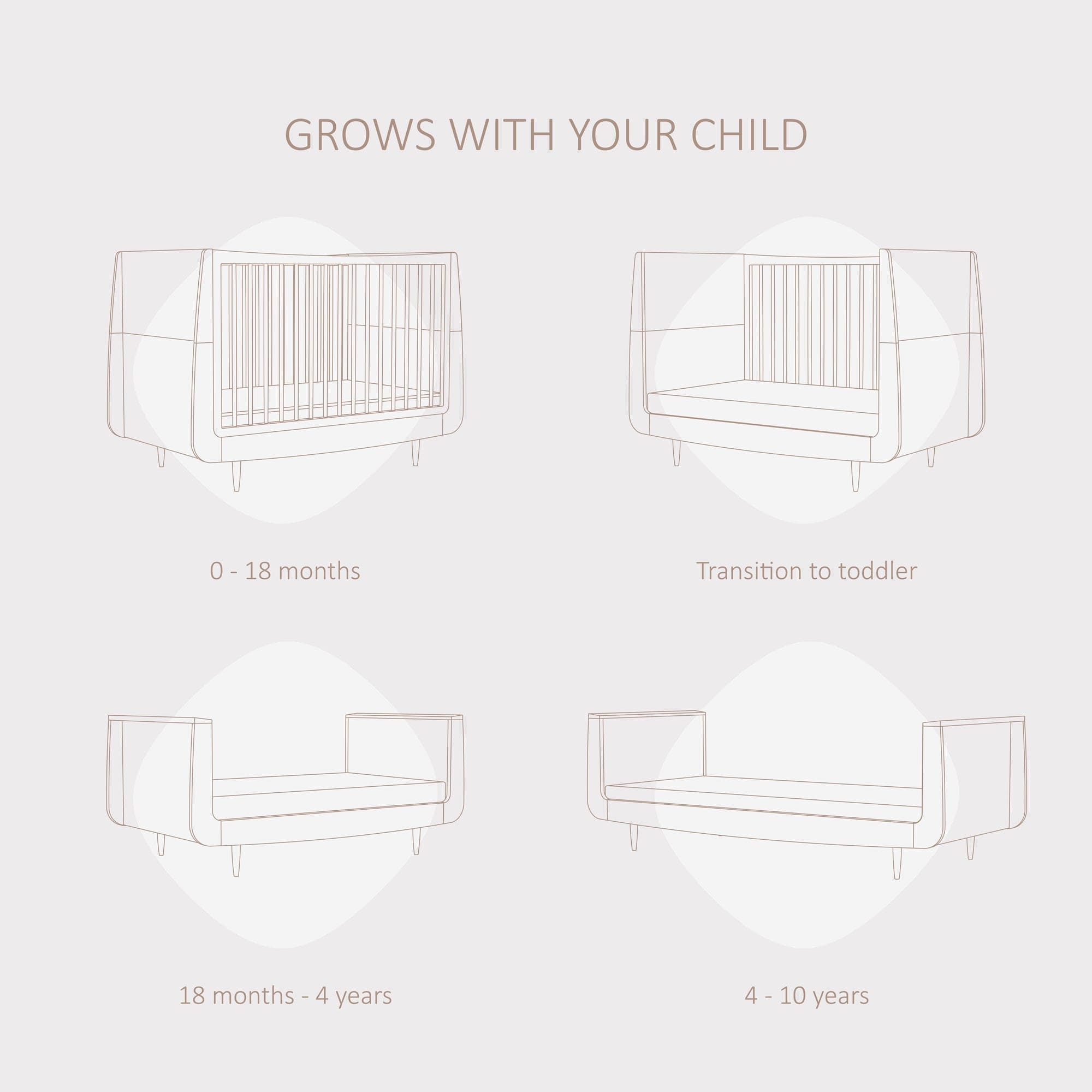 SnuzPod baby cot beds SnüzKot Skandi Cot Bed - Oak FN005NL