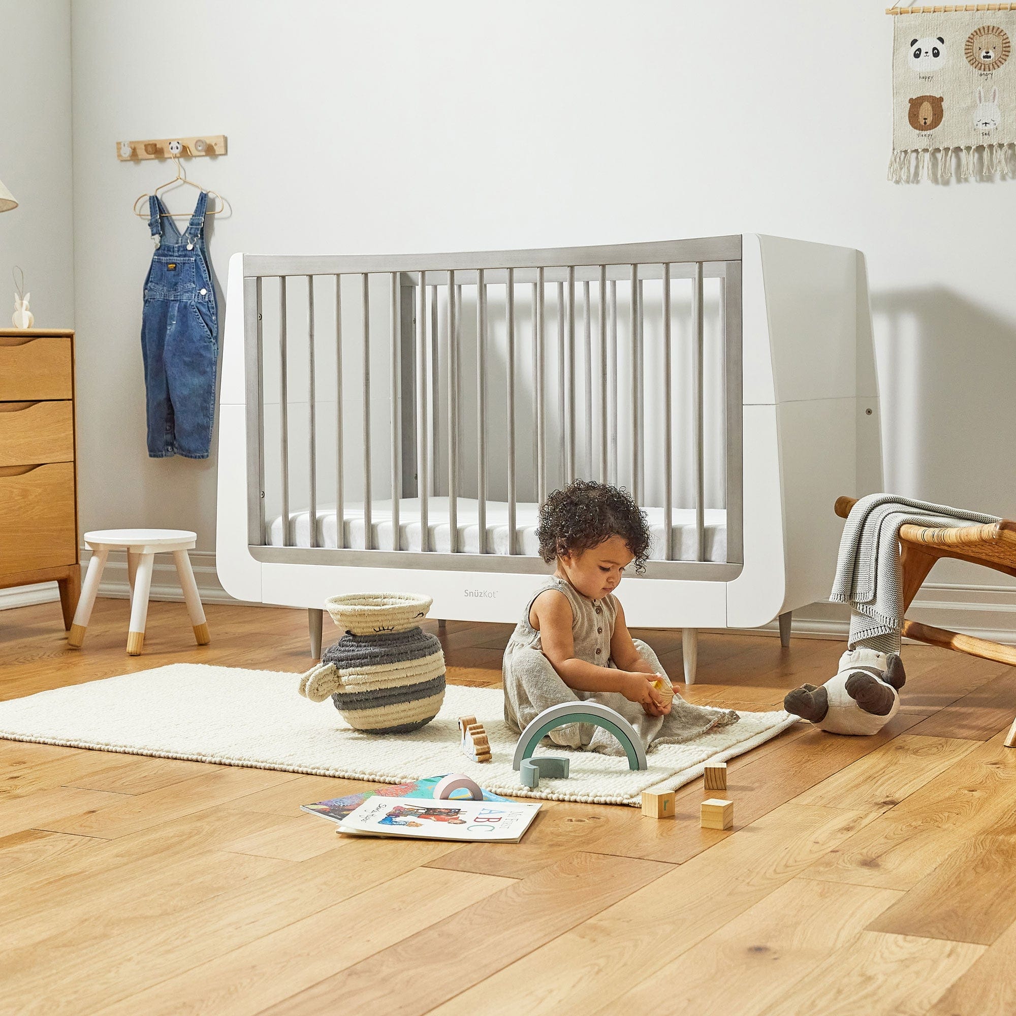 SnuzPod baby cot beds SnüzKot Skandi Cot Bed - Silver Birch FN005NM