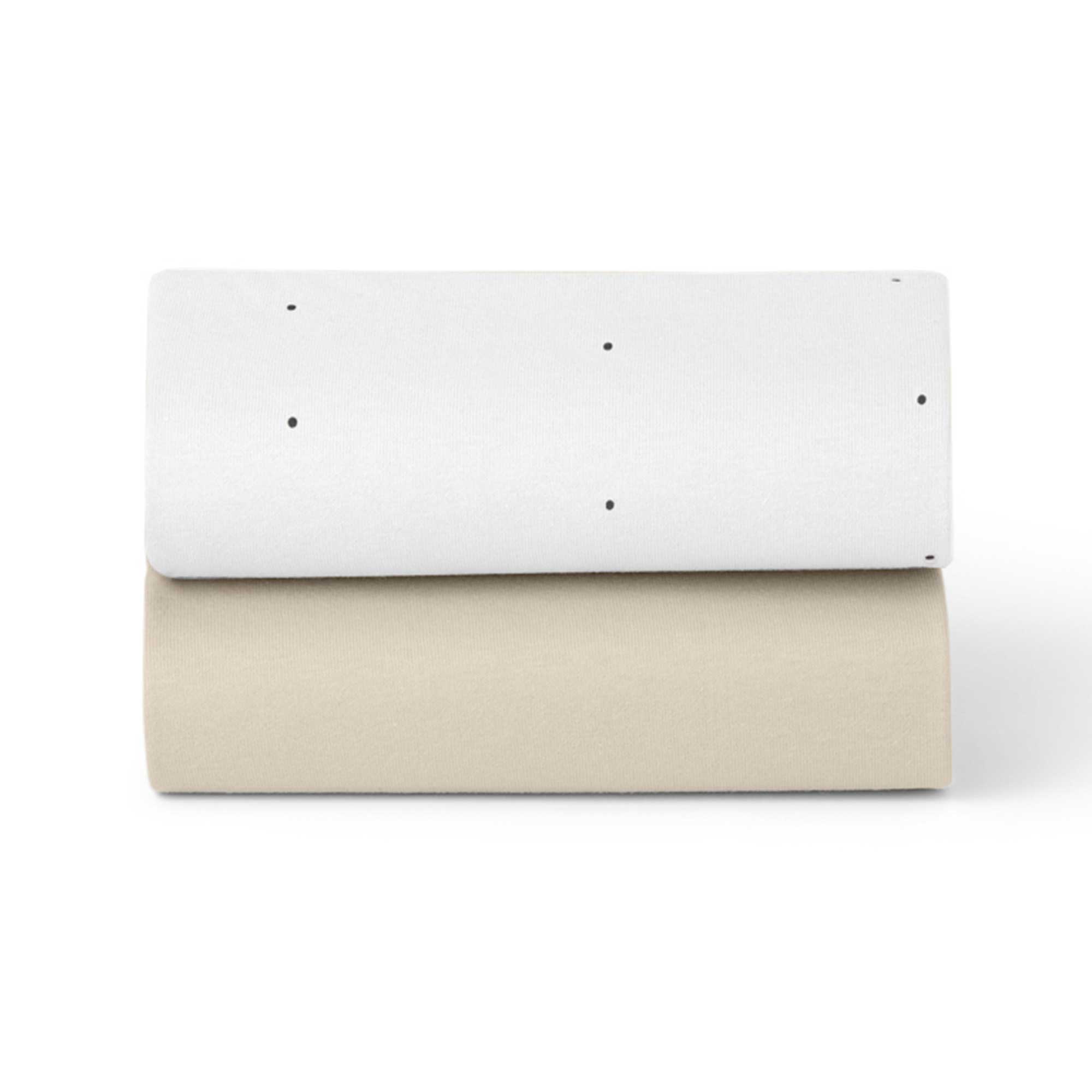 SnuzPod cot sheets SnüzPod Fitted Crib Sheets 2pk - White Dot BD028BV