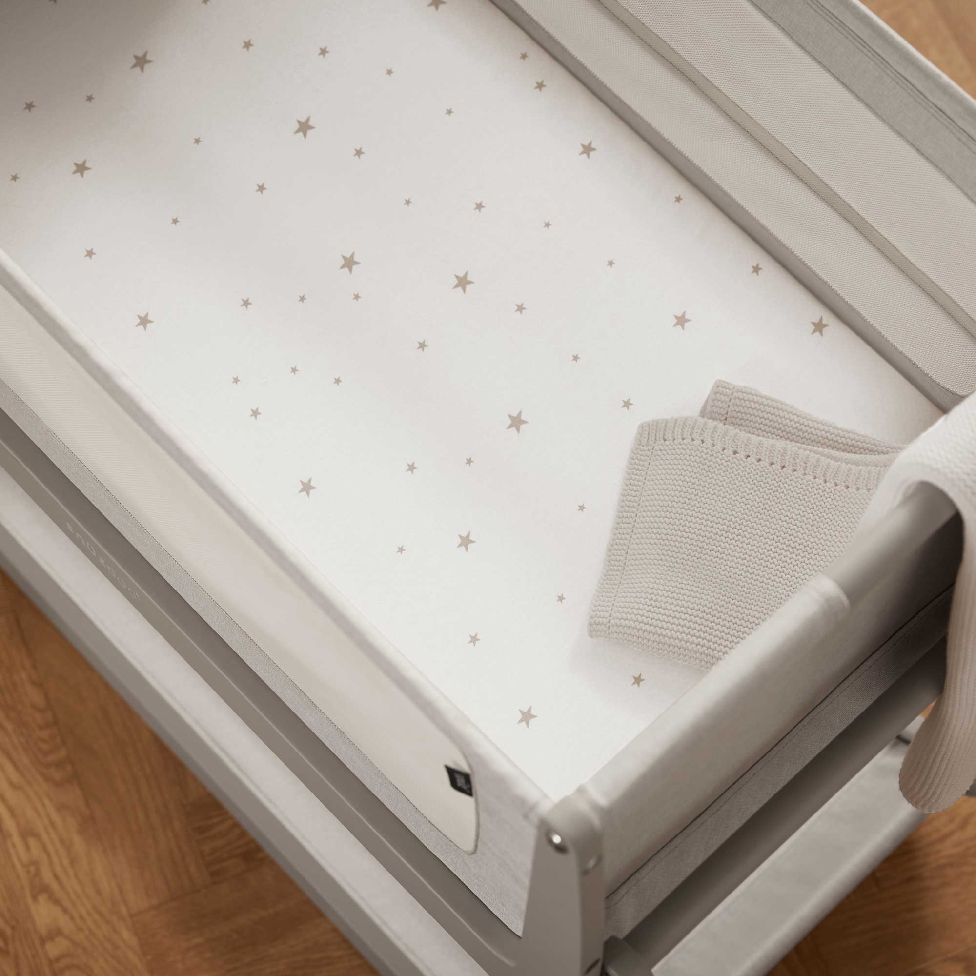 SnuzPod cot sheets SnüzPod Fitted Crib Sheets 2pk - White Star BD028BQ
