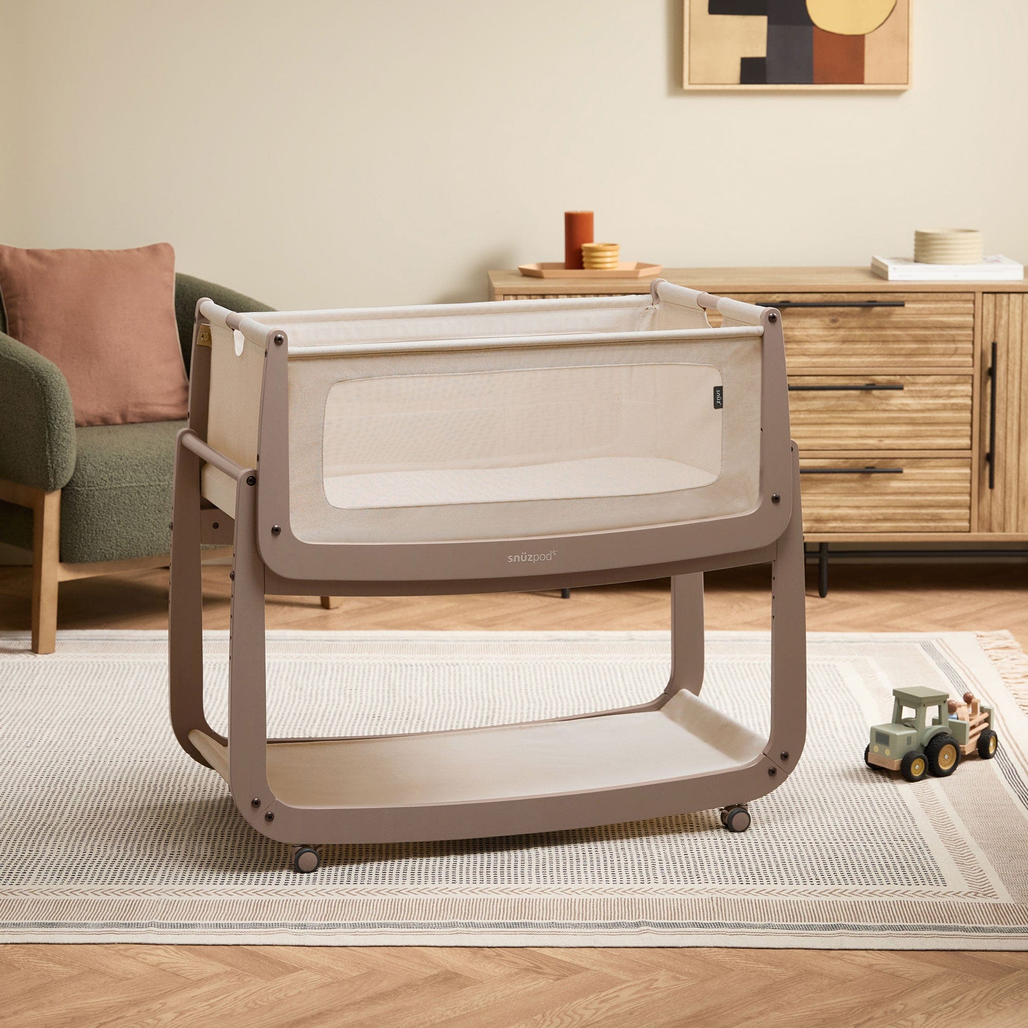 SnuzPod cribs SnüzPod 5 Bedside Crib - Mocha