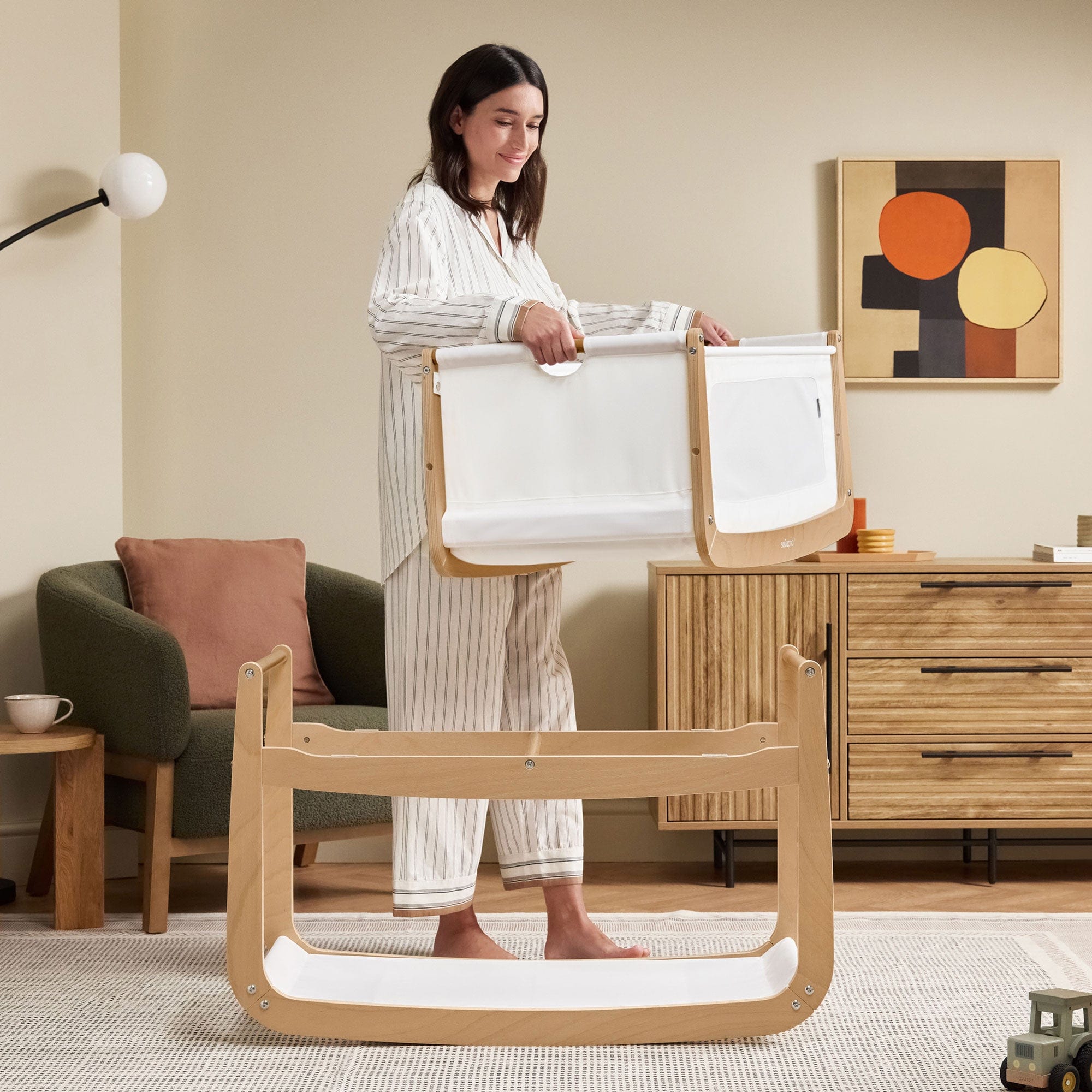 SnuzPod cribs SnüzPod 5 Bedside Crib - Natural
