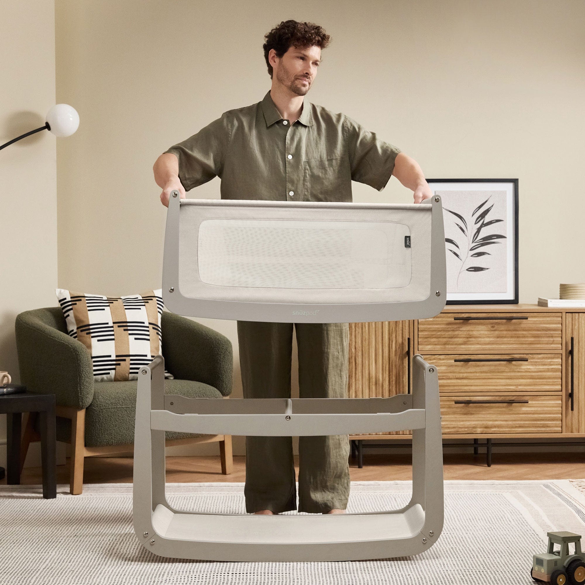 SnuzPod cribs SnüzPod 5 Bedside Crib - Pebble