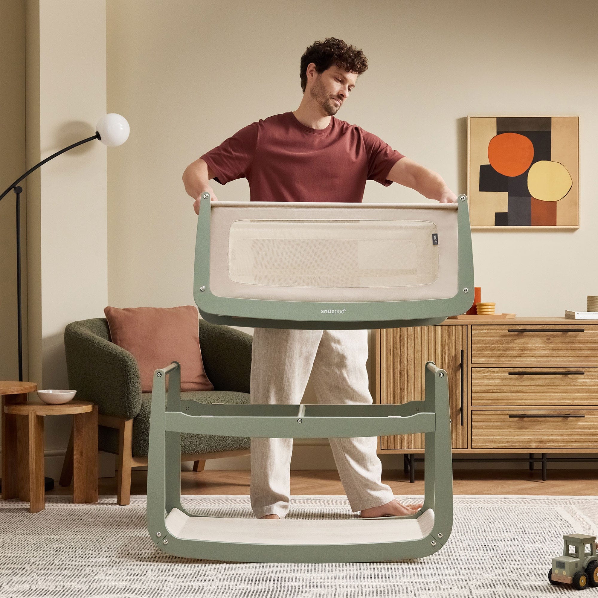 SnuzPod cribs SnüzPod 5 Bedside Crib - Sage
