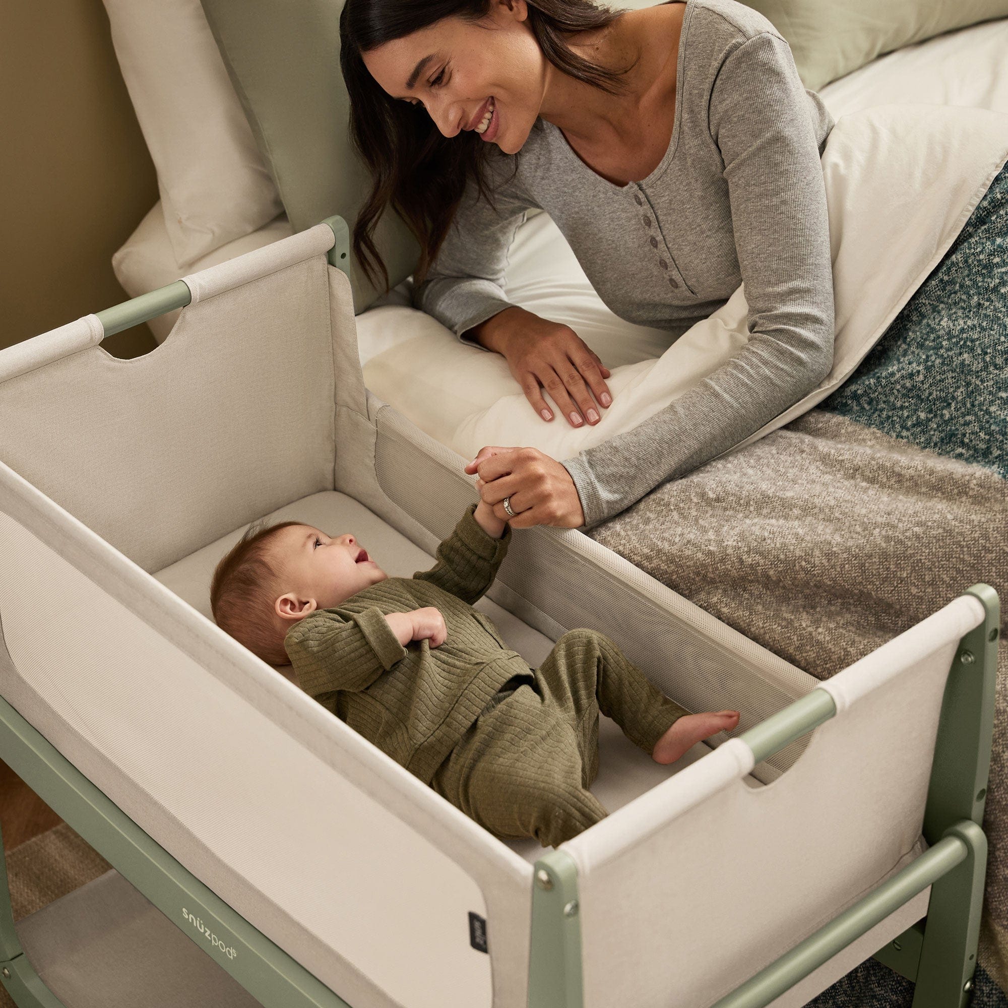 SnuzPod cribs SnüzPod 5 Bedside Crib - Sage