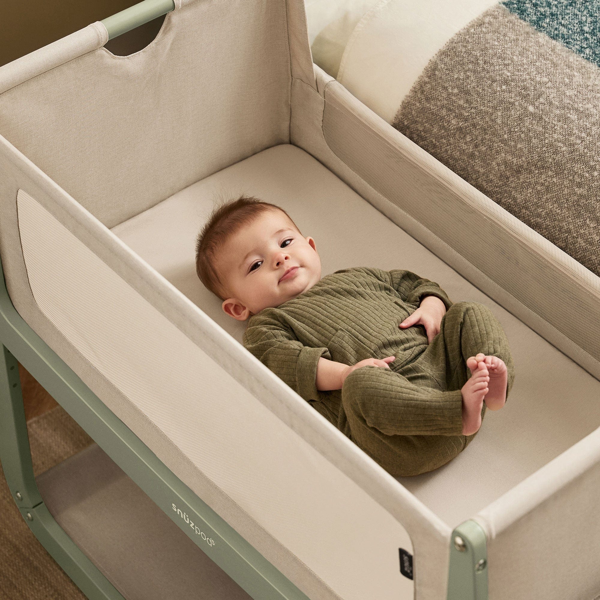 SnuzPod cribs SnüzPod 5 Bedside Crib - Sage