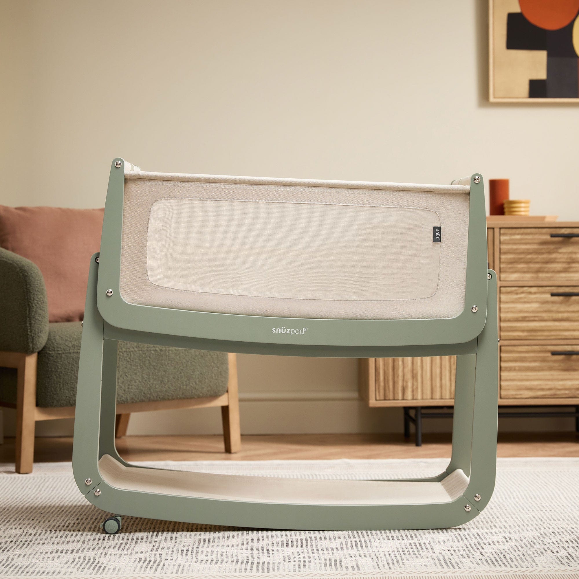 SnuzPod cribs SnüzPod 5 Bedside Crib - Sage