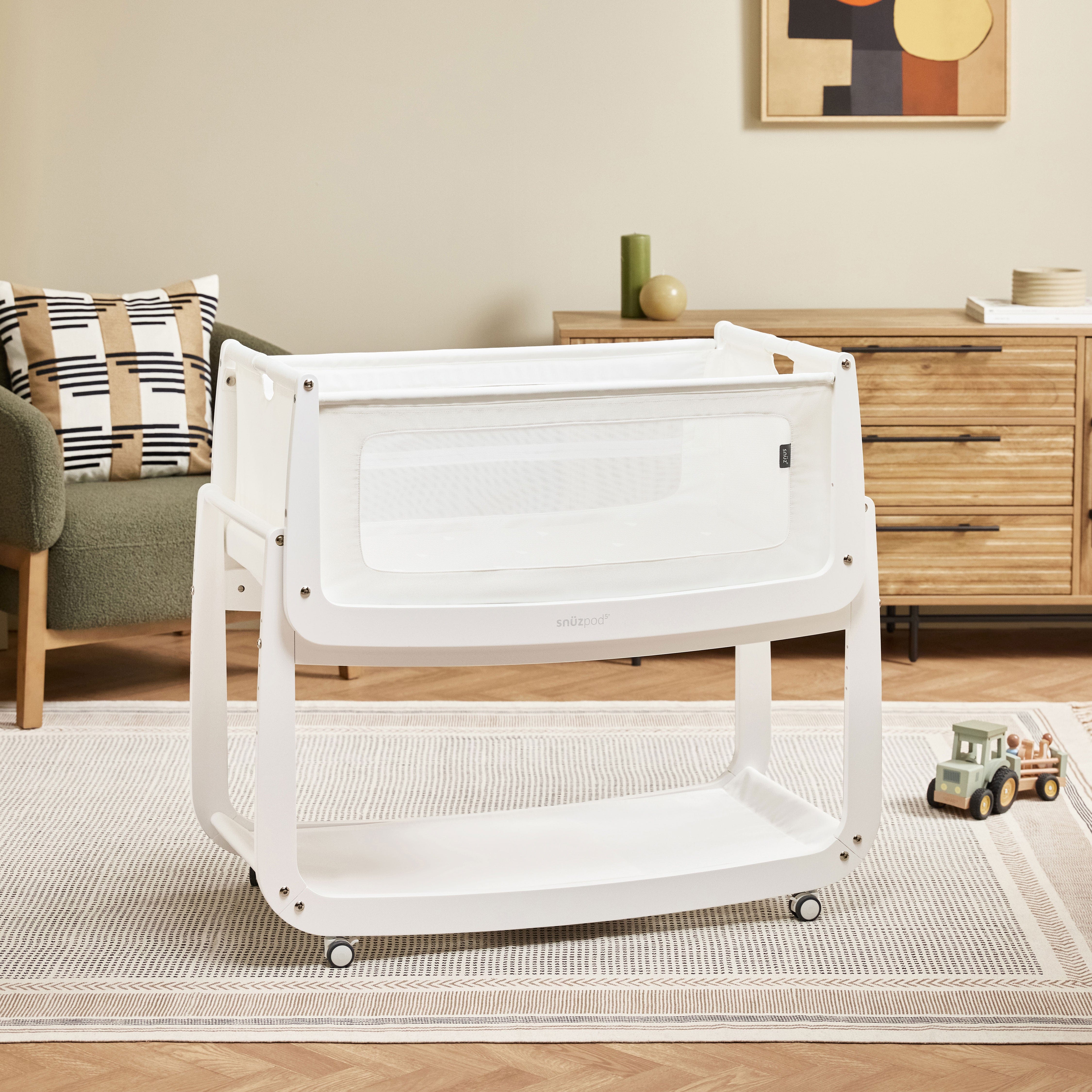 SnuzPod cribs SnüzPod 5 Bedside Crib - White