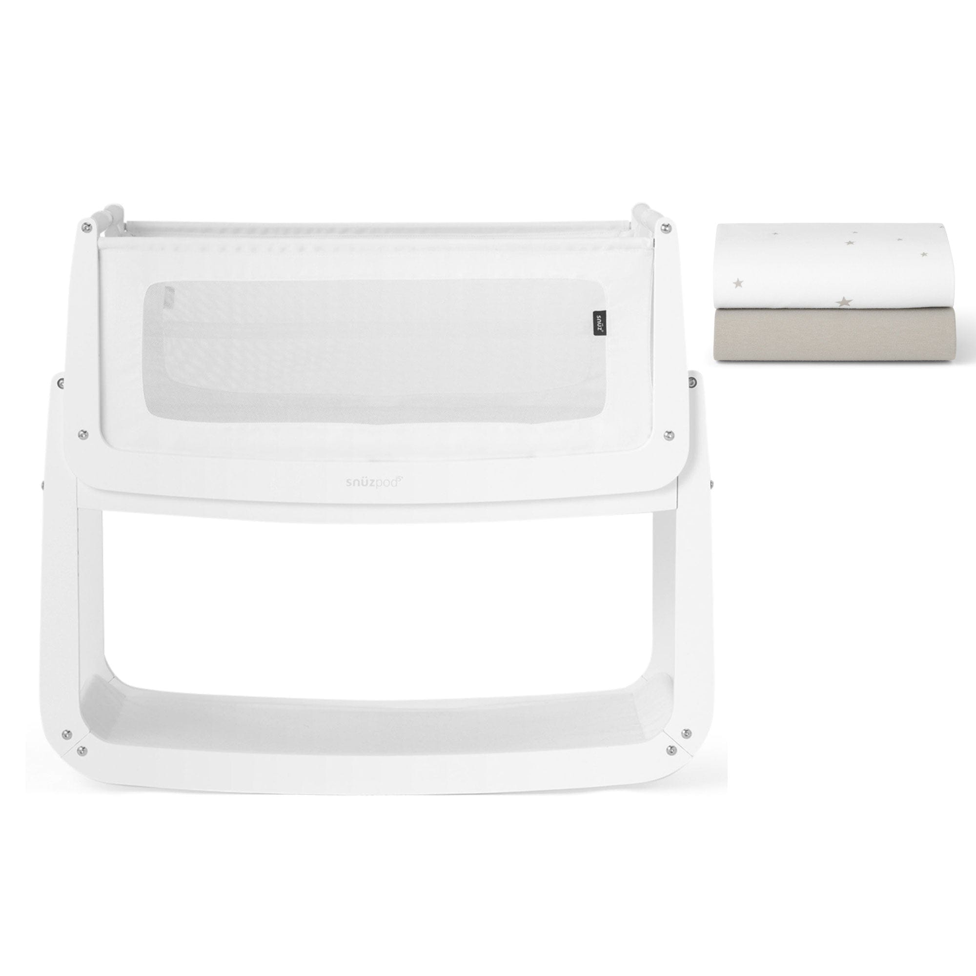 SnuzPod cribs SnüzPod 5 Bedside Crib - White FN050B-02