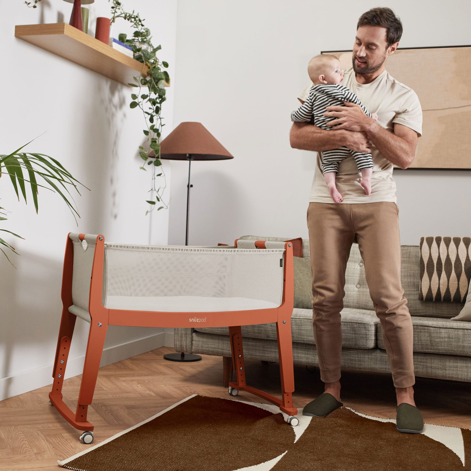 SnuzPod cribs SnuzPod Studio Bedside Crib  - Florence Ember FN032L