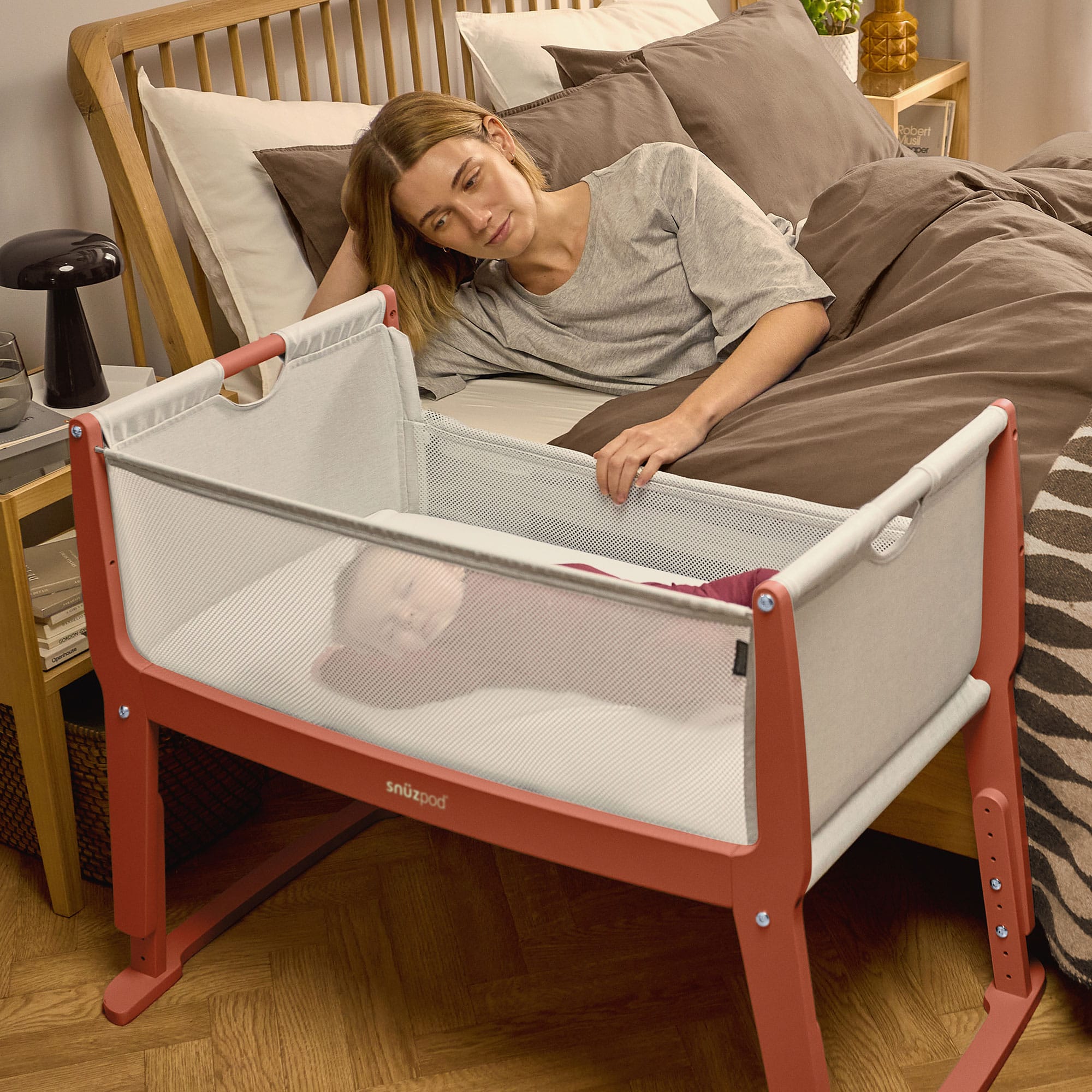 SnuzPod cribs SnuzPod Studio Bedside Crib  - Florence Ember FN032L