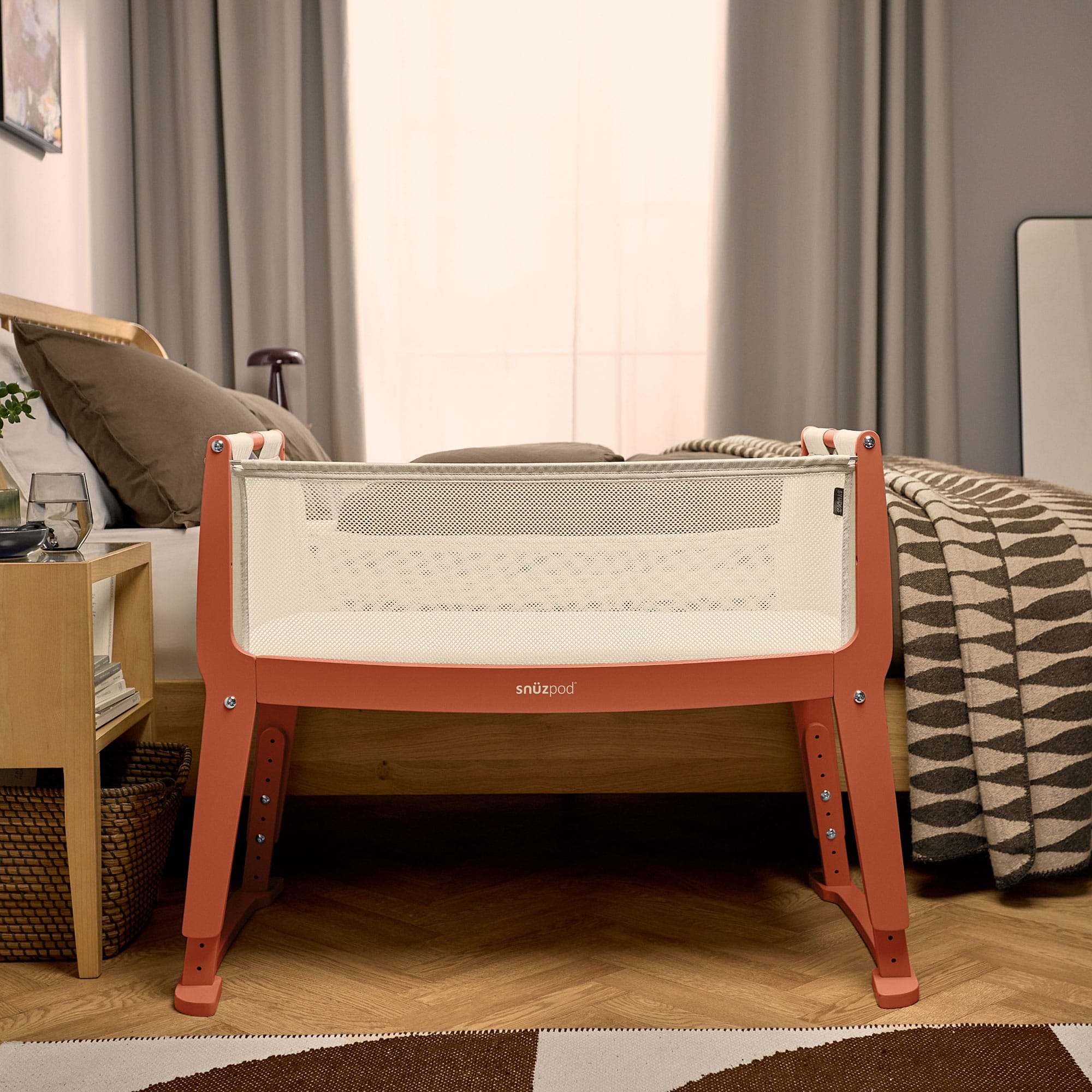 SnuzPod cribs SnuzPod Studio Bedside Crib  - Florence Ember FN032L