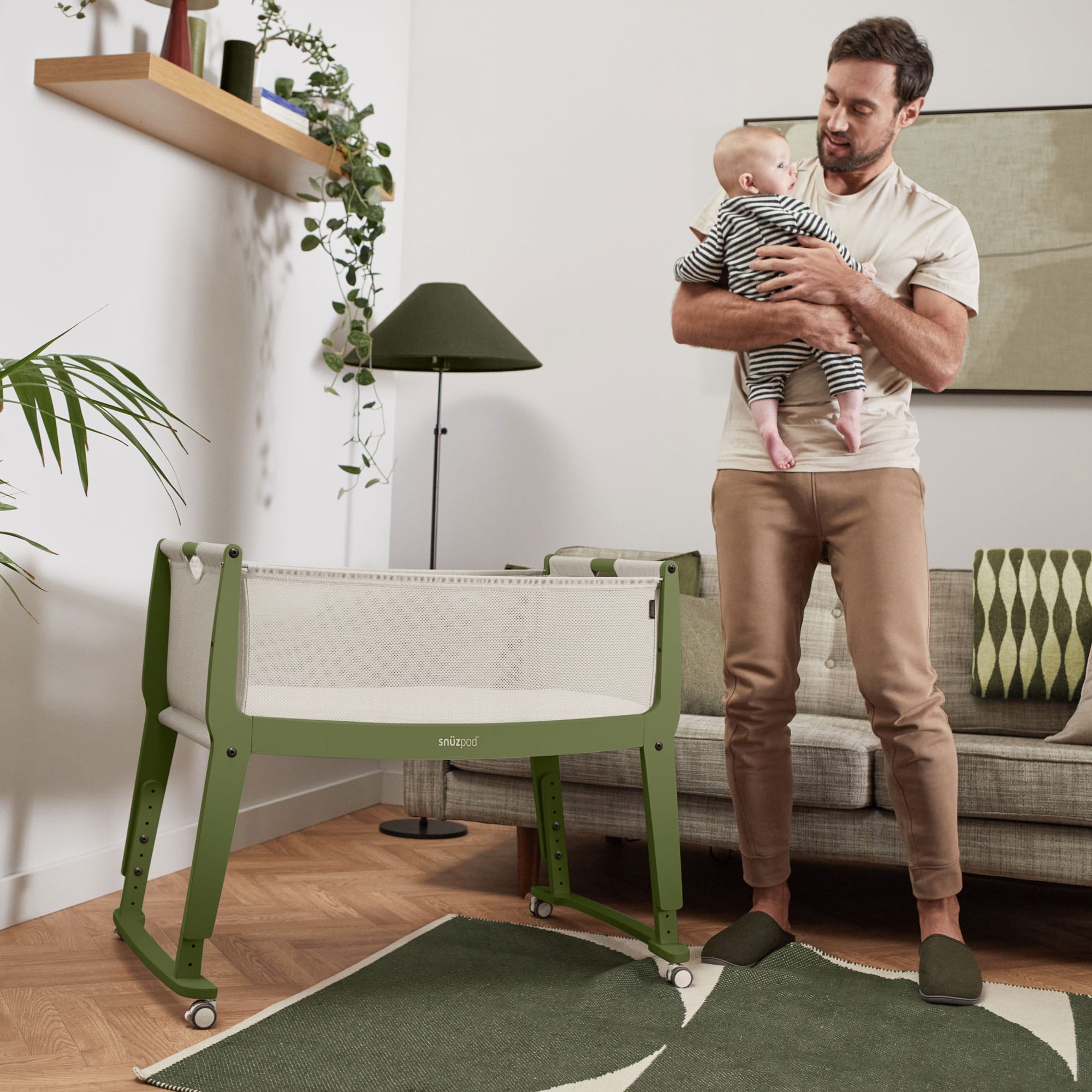 SnuzPod cribs SnuzPod Studio Bedside Crib  - Tokyo Matcha FN032J