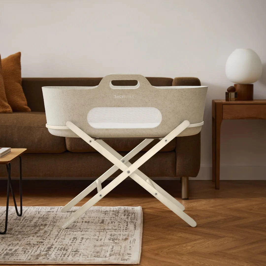 SnuzPod moses baskets SnüzPod Baskit with Cashmere Stand - Barley FSB001DF