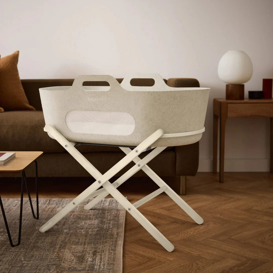 SnuzPod moses baskets SnüzPod Baskit with Cashmere Stand - Barley FSB001DF