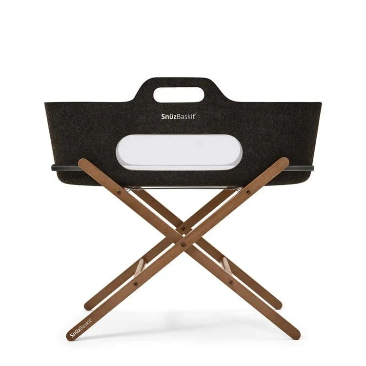 SnuzPod moses baskets SnüzPod Baskit with Walnut Stand - Graphite FSB001ED