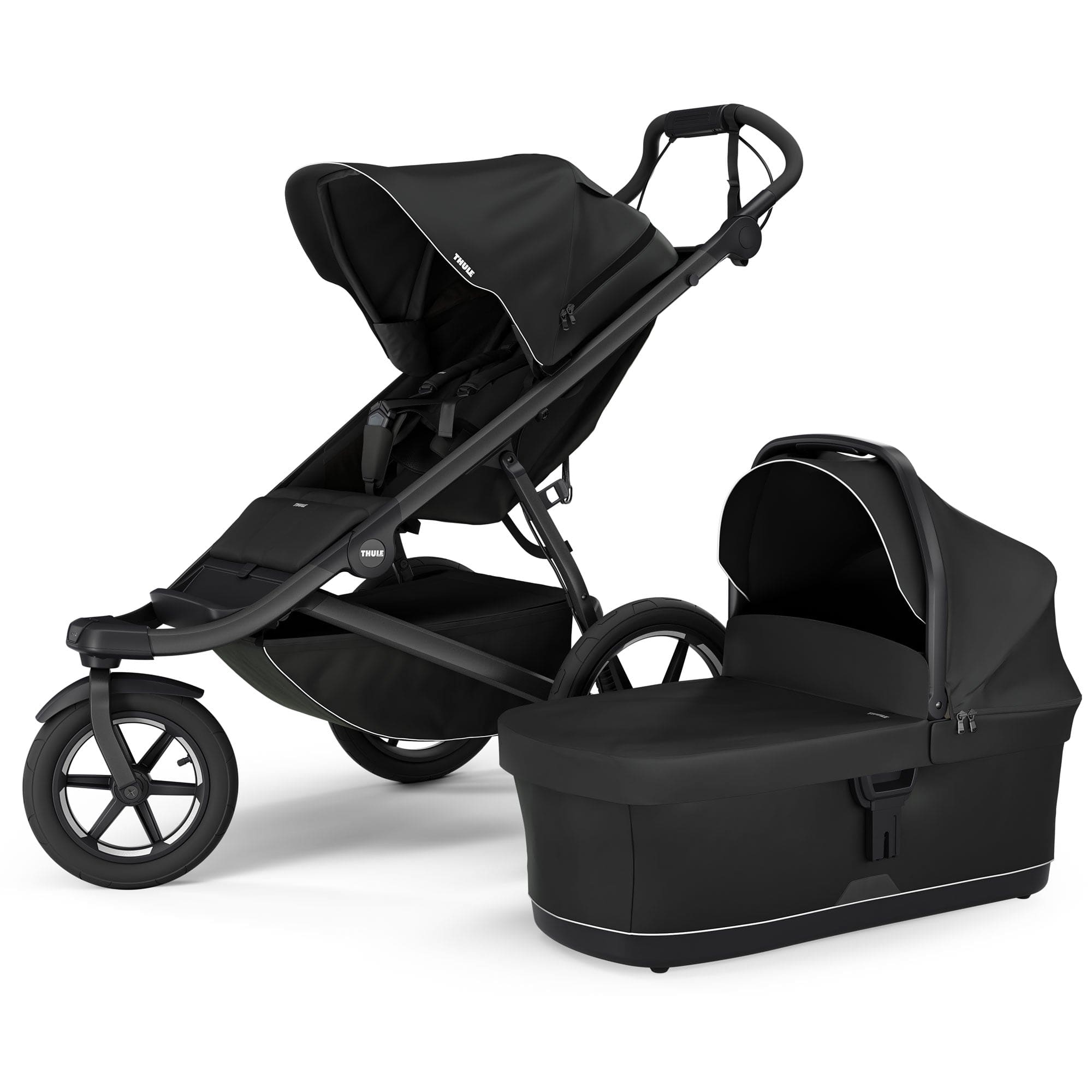 Thule 3 wheel pushchairs Thule Urban Glide 3 Newborn Pram Bundle (Black) 15506-BLK