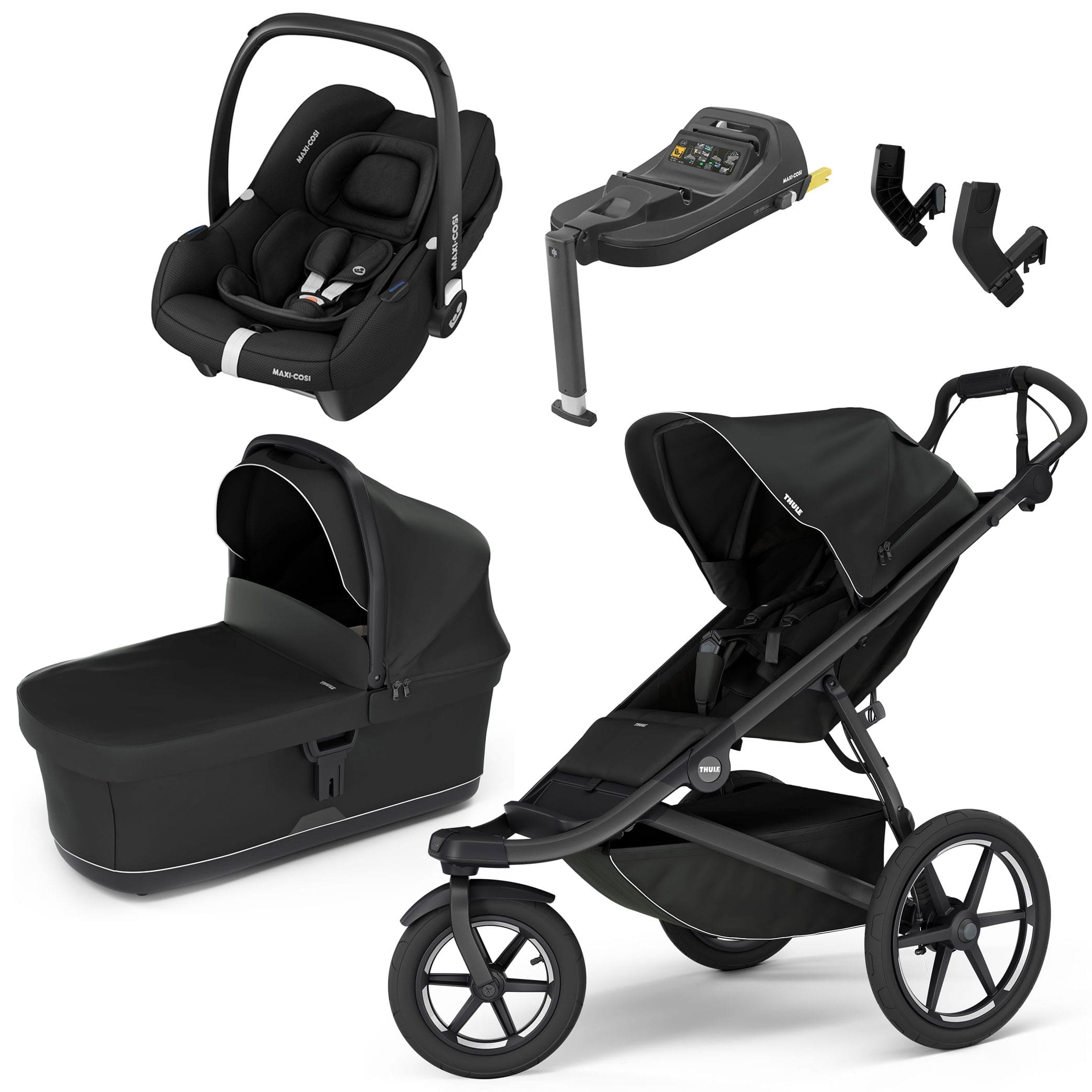 Thule 3 wheel pushchairs Thule Urban Glide 3 Maxi-Cosi Bundle (Black) 15508-BLK