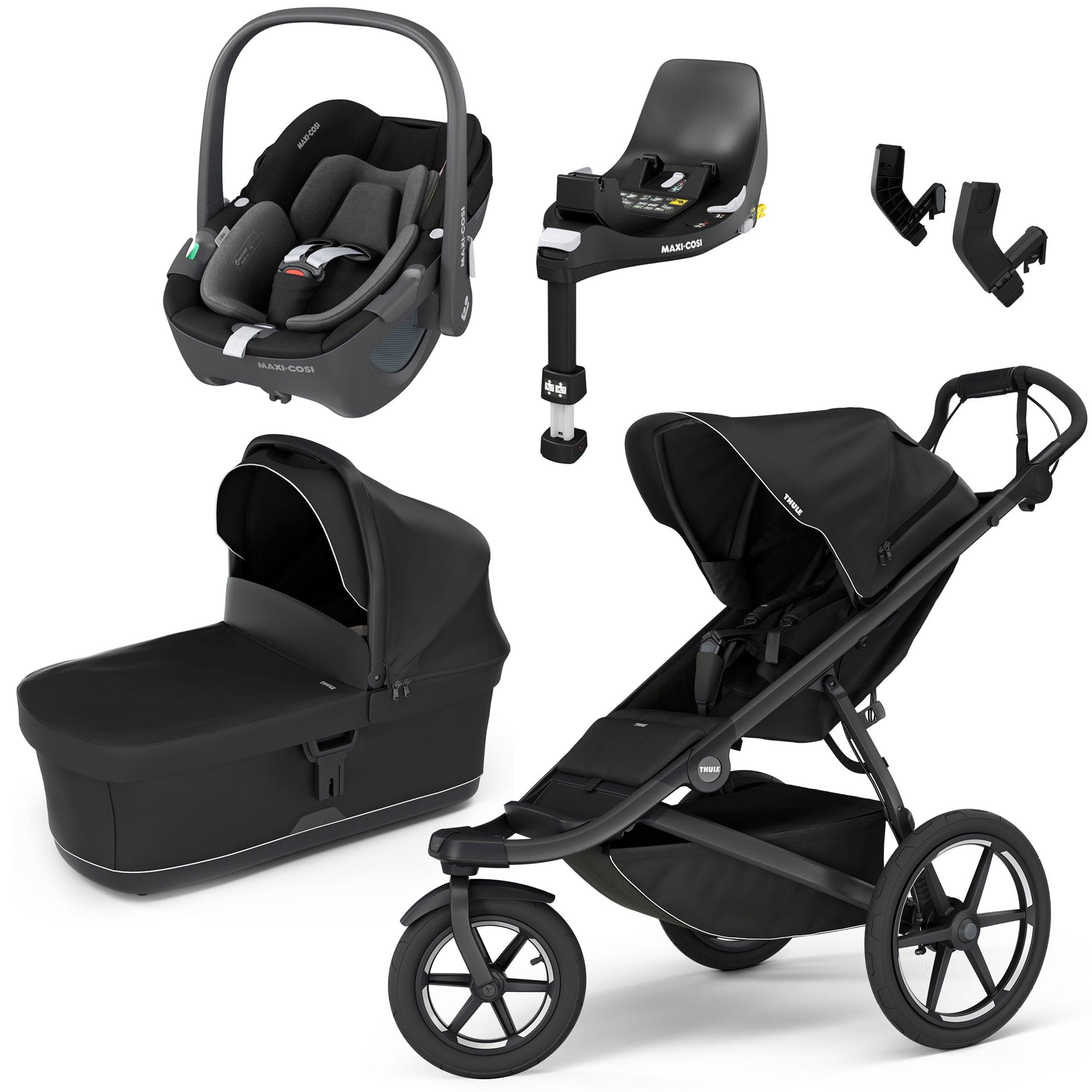 Thule 3 wheel pushchairs Thule Urban Glide 3 Maxi-Cosi Bundle (Black) 15510-BLK
