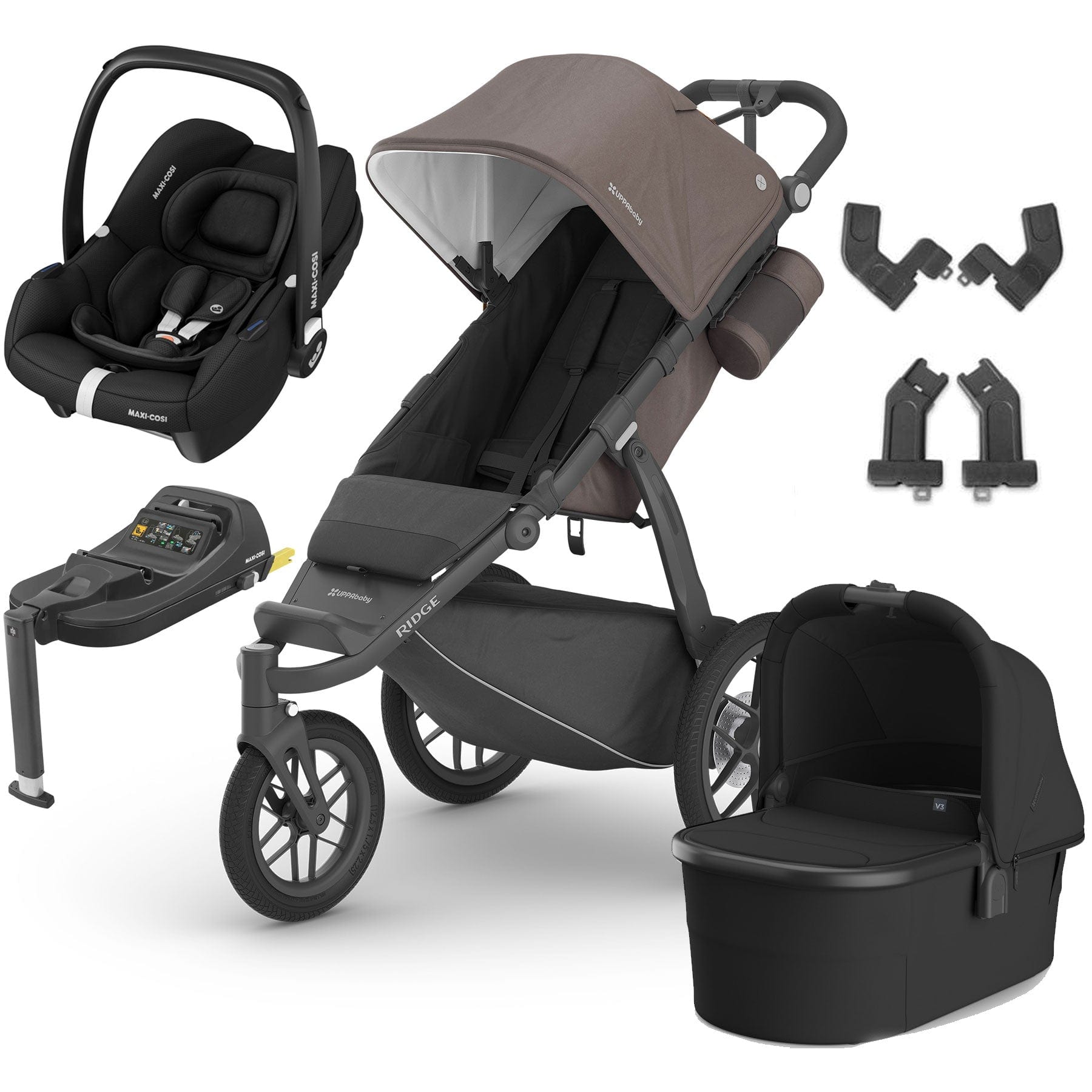 Uppababy 3 Wheeler Travel Systems UPPAbaby Ridge Cabriofix i-Size Travel System - Theo 17560-RID-CAB-THE