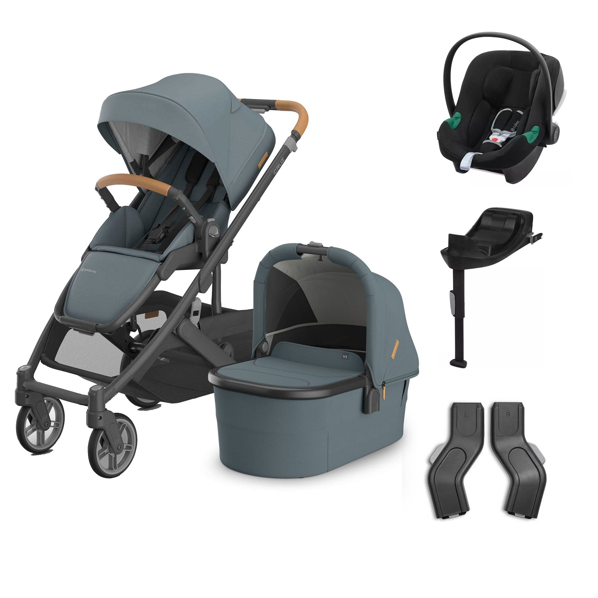 Uppababy baby pushchairs Uppababy Cruz V3 Complete Cybex Travel System - Dillan 20574-CMP-TVS-DIL-1
