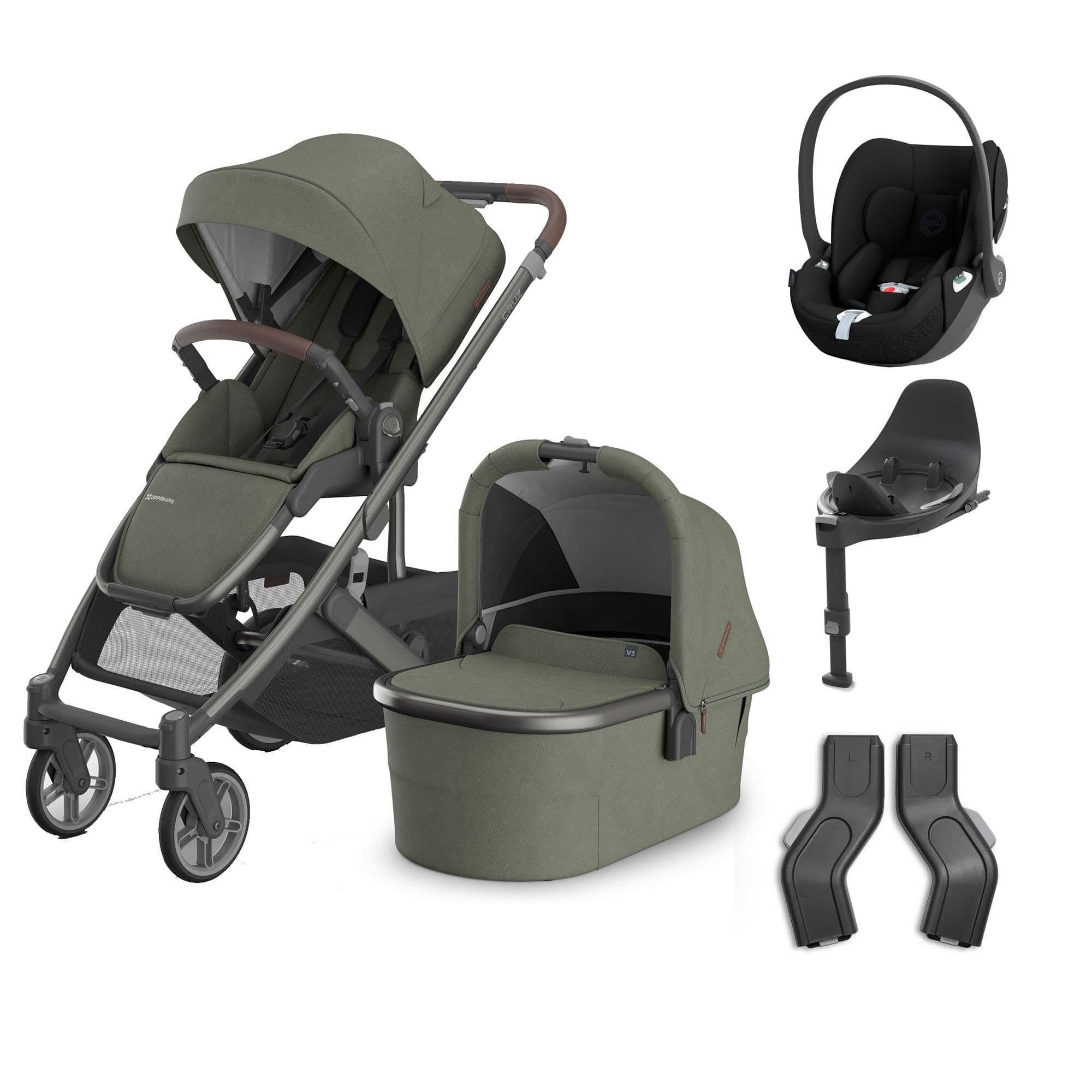 Uppababy baby pushchairs Uppababy Cruz V3 Complete Cybex Travel System - Evelyn 20604-CMP-TVS-EVE-3