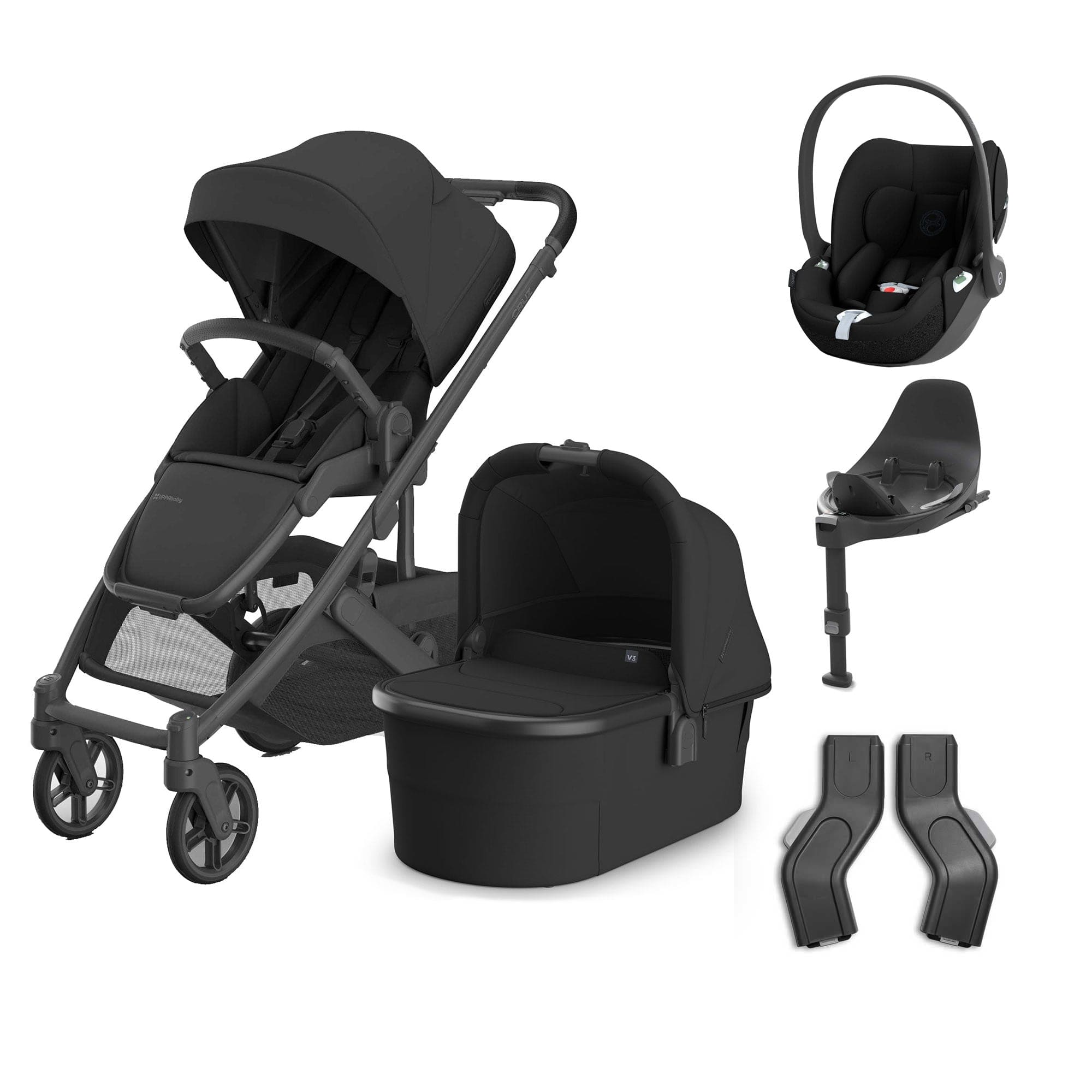 Uppababy baby pushchairs Uppababy Cruz V3 Complete Cybex Travel System - Jake 20586-CMP-TVS-JKE-3