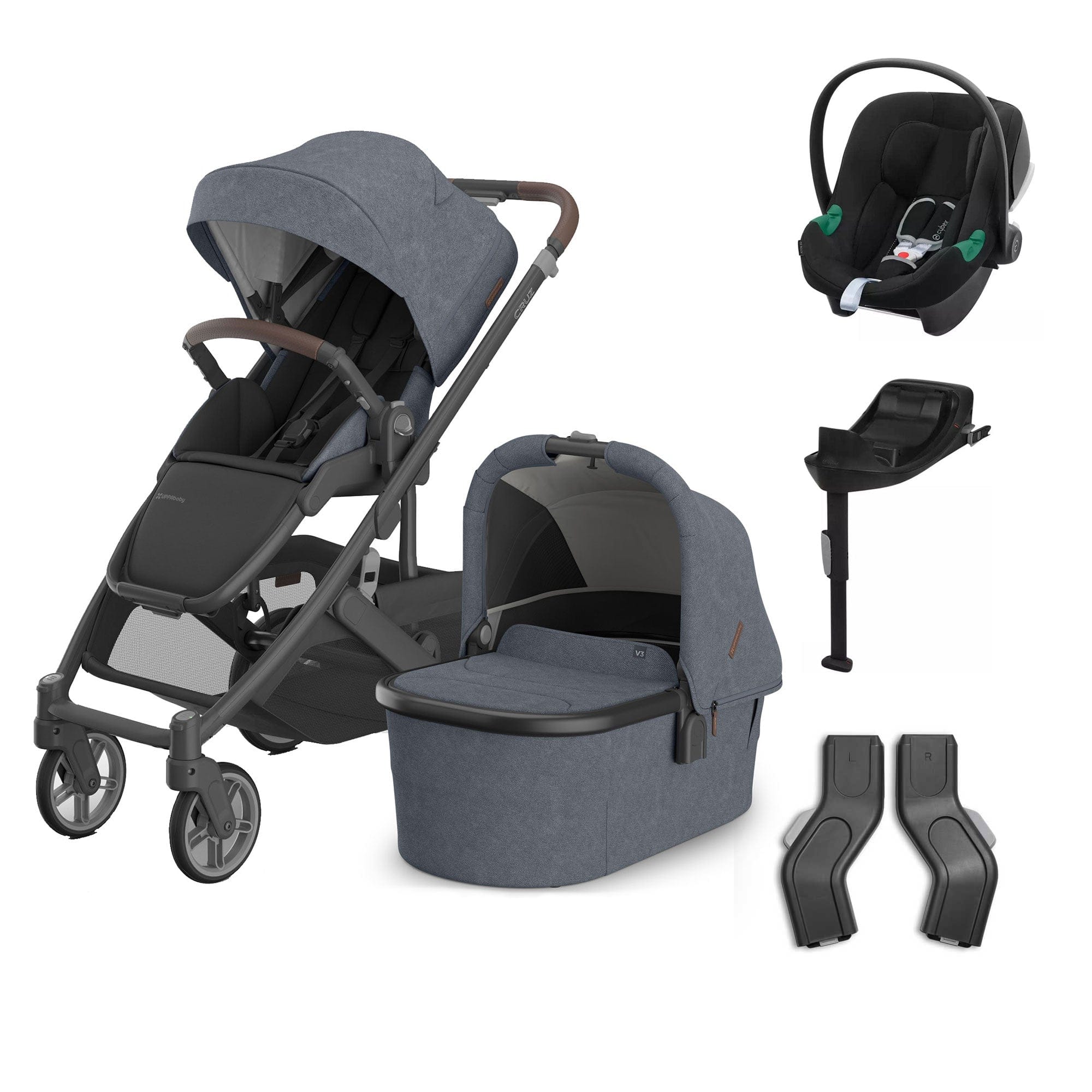 Uppababy baby pushchairs Uppababy Cruz V3 Complete Cybex Travel System - Julian 20610-CMP-TVS-JUL-1