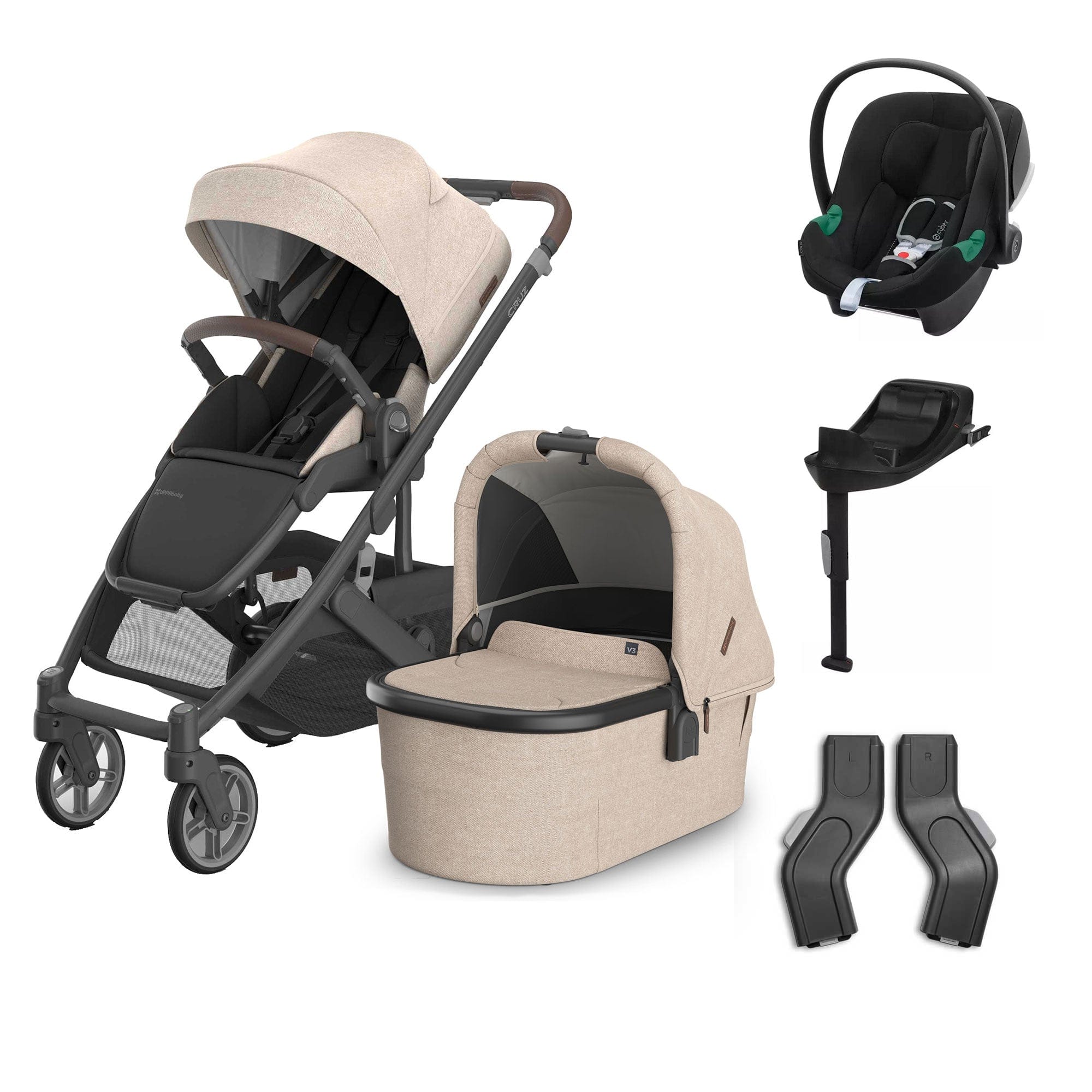 Uppababy baby pushchairs Uppababy Cruz V3 Complete Cybex Travel System - Liam 20592-CMP-TVS-LIA-1