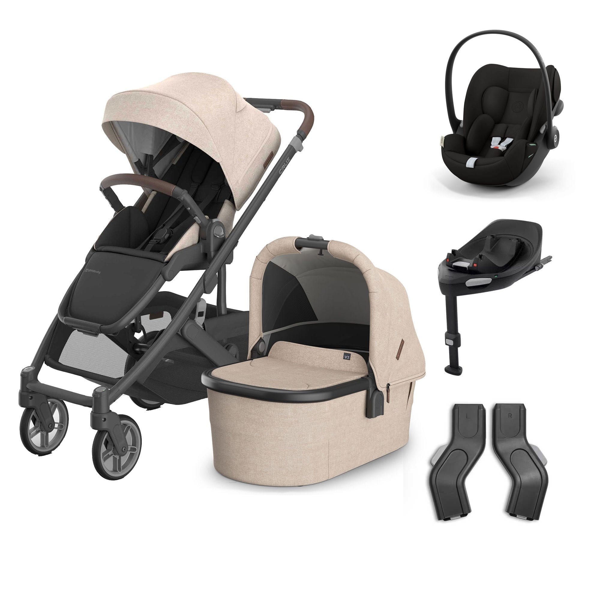 Uppababy baby pushchairs Uppababy Cruz V3 Complete Cybex Travel System - Liam 20592-CMP-TVS-LIA-2