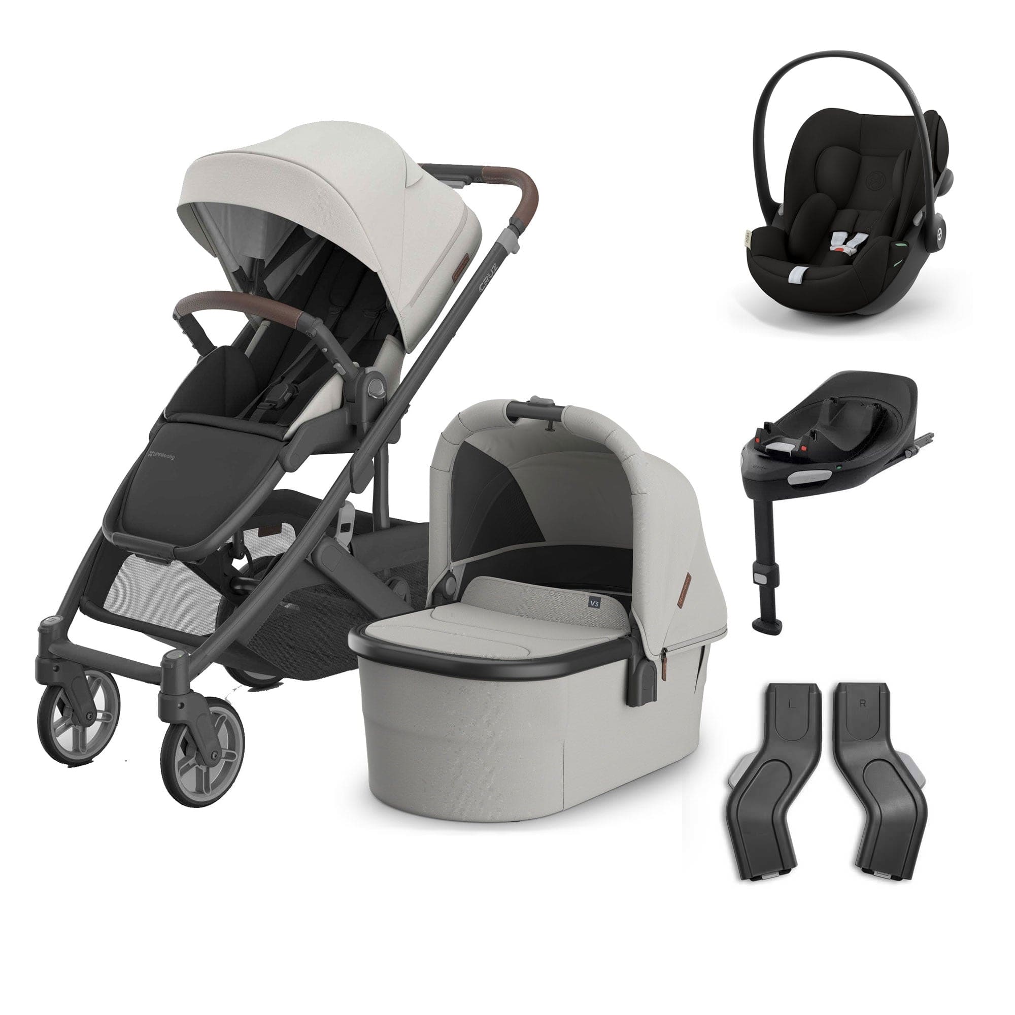 Uppababy baby pushchairs Uppababy Cruz V3 Complete Cybex Travel System - Savannah 20598-CMP-TVS-SAV-2