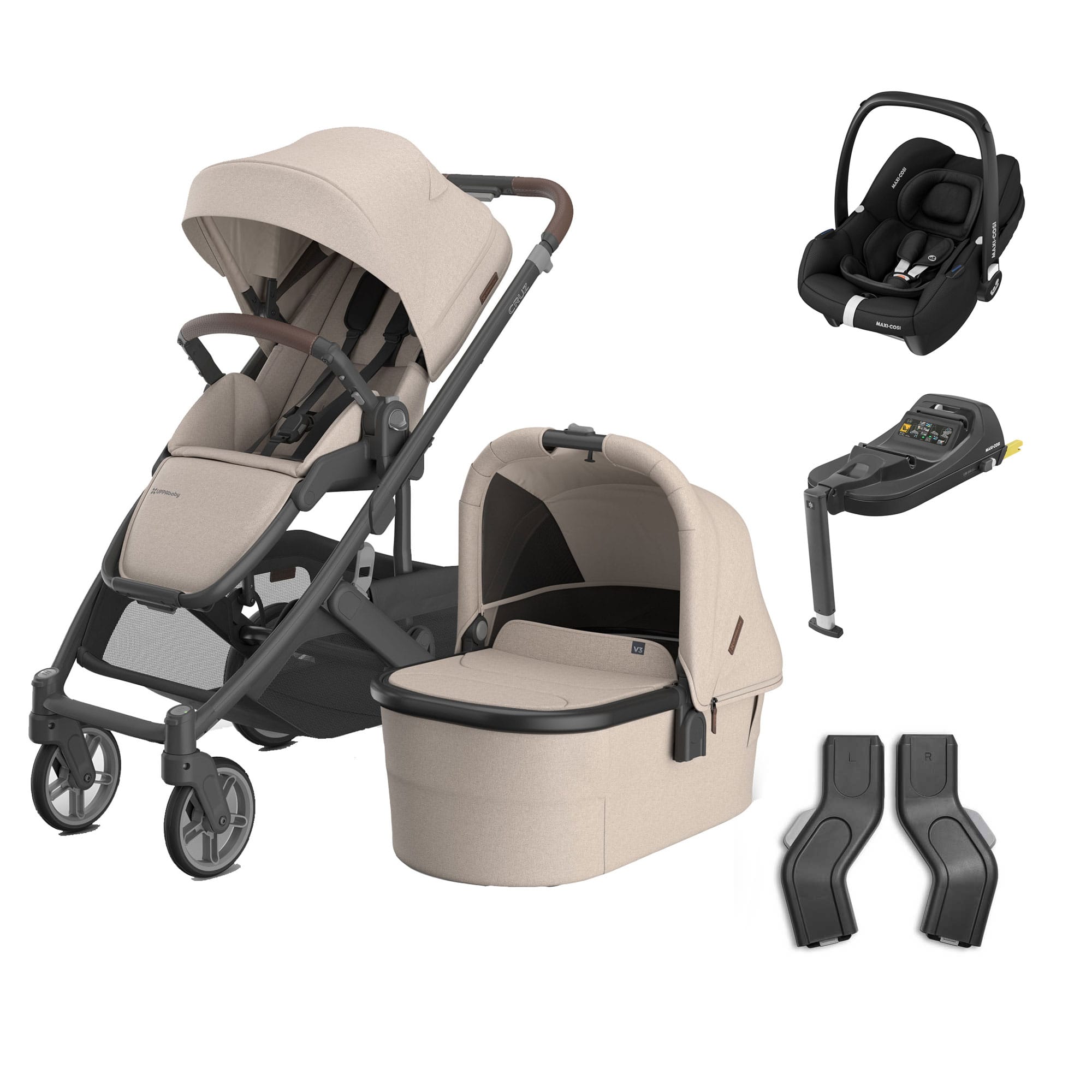 Uppababy baby pushchairs Uppababy Cruz V3 Complete Maxi-Cosi Travel System - Ada 22901-CMP-TVS-ADA-4