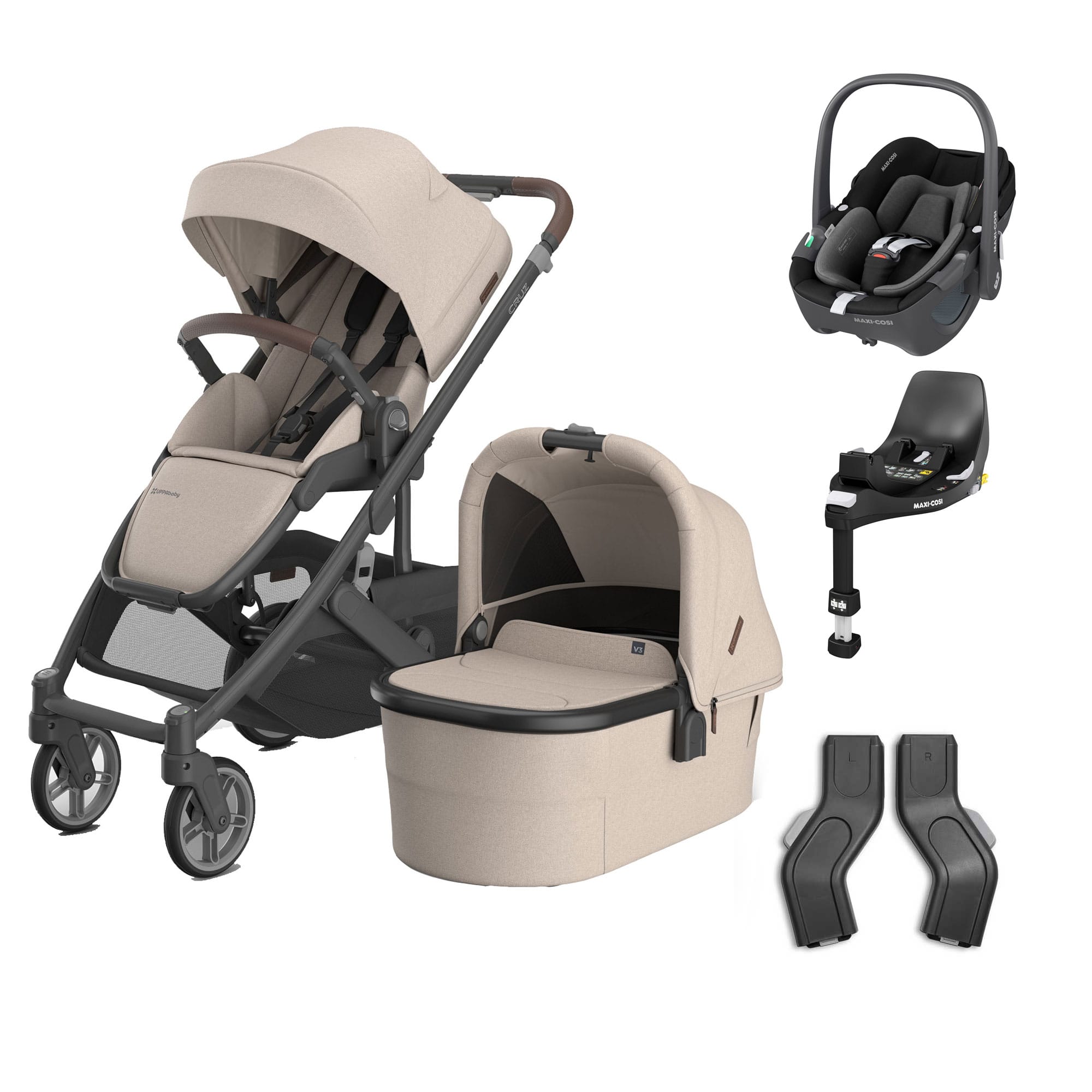 Uppababy baby pushchairs Uppababy Cruz V3 Complete Maxi-Cosi Travel System - Ada 22901-CMP-TVS-ADA-5