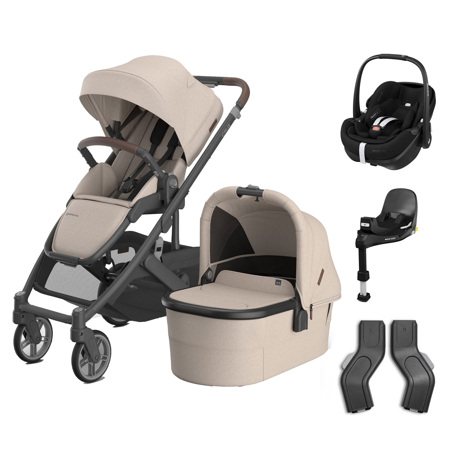 Uppababy baby pushchairs Uppababy Cruz V3 Complete Maxi-Cosi Travel System - Ada 22901-CMP-TVS-ADA-6
