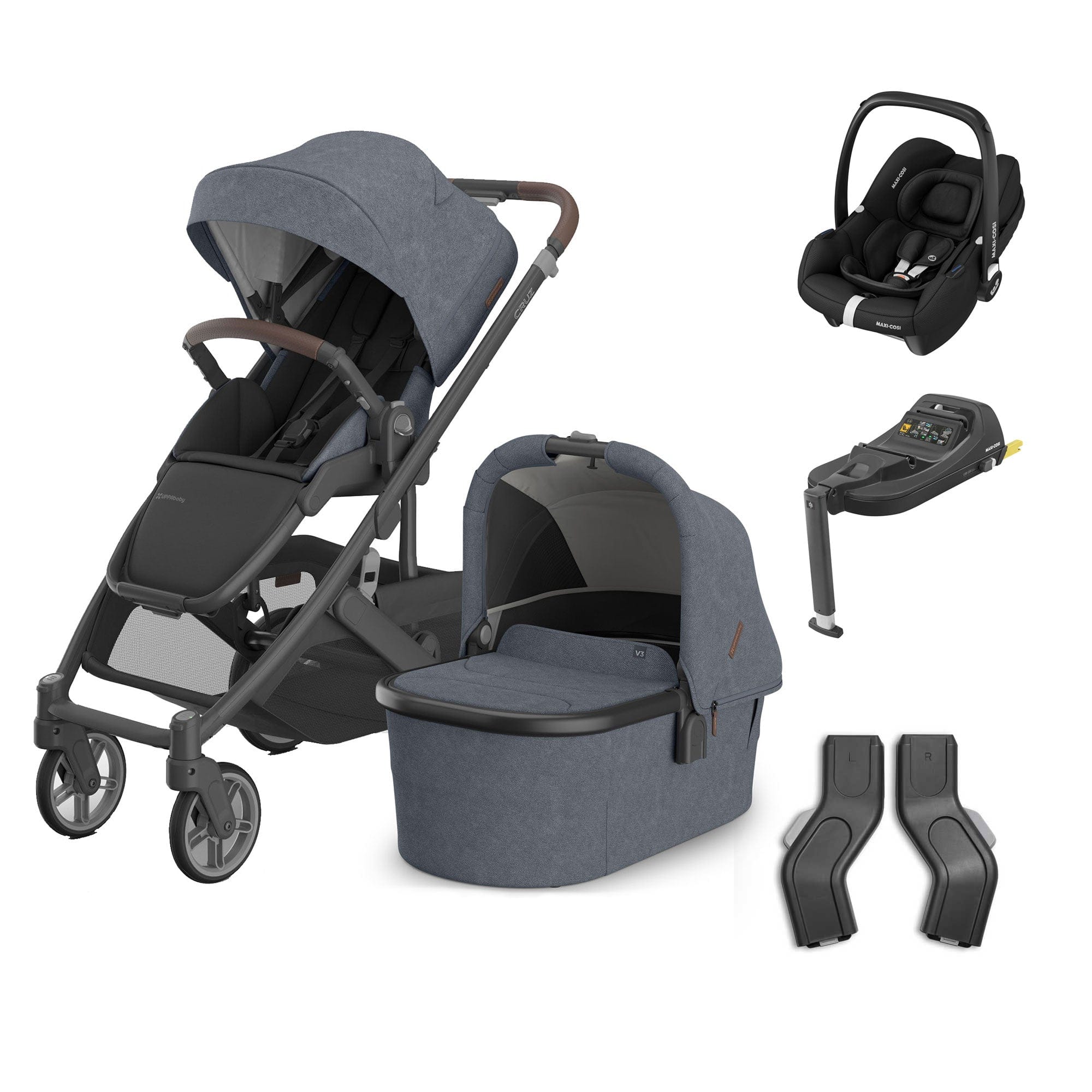 Uppababy baby pushchairs Uppababy Cruz V3 Complete Maxi-Cosi Travel System - Julian 20610-CMP-TVS-JUL-4