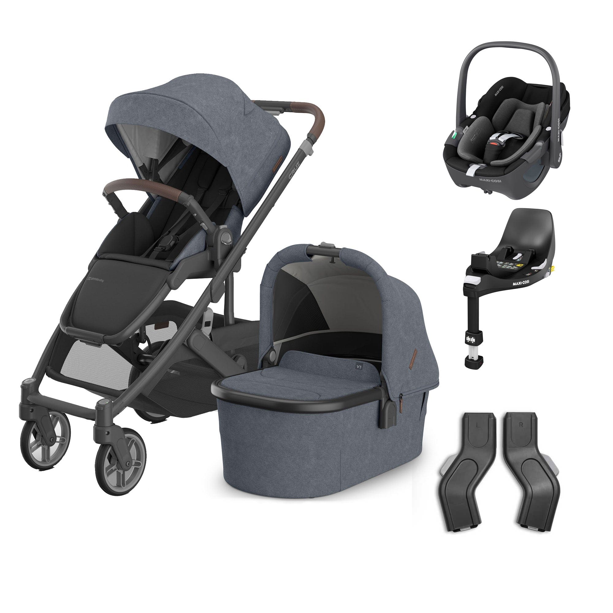 Uppababy baby pushchairs Uppababy Cruz V3 Complete Maxi-Cosi Travel System - Julian 20610-CMP-TVS-JUL-5