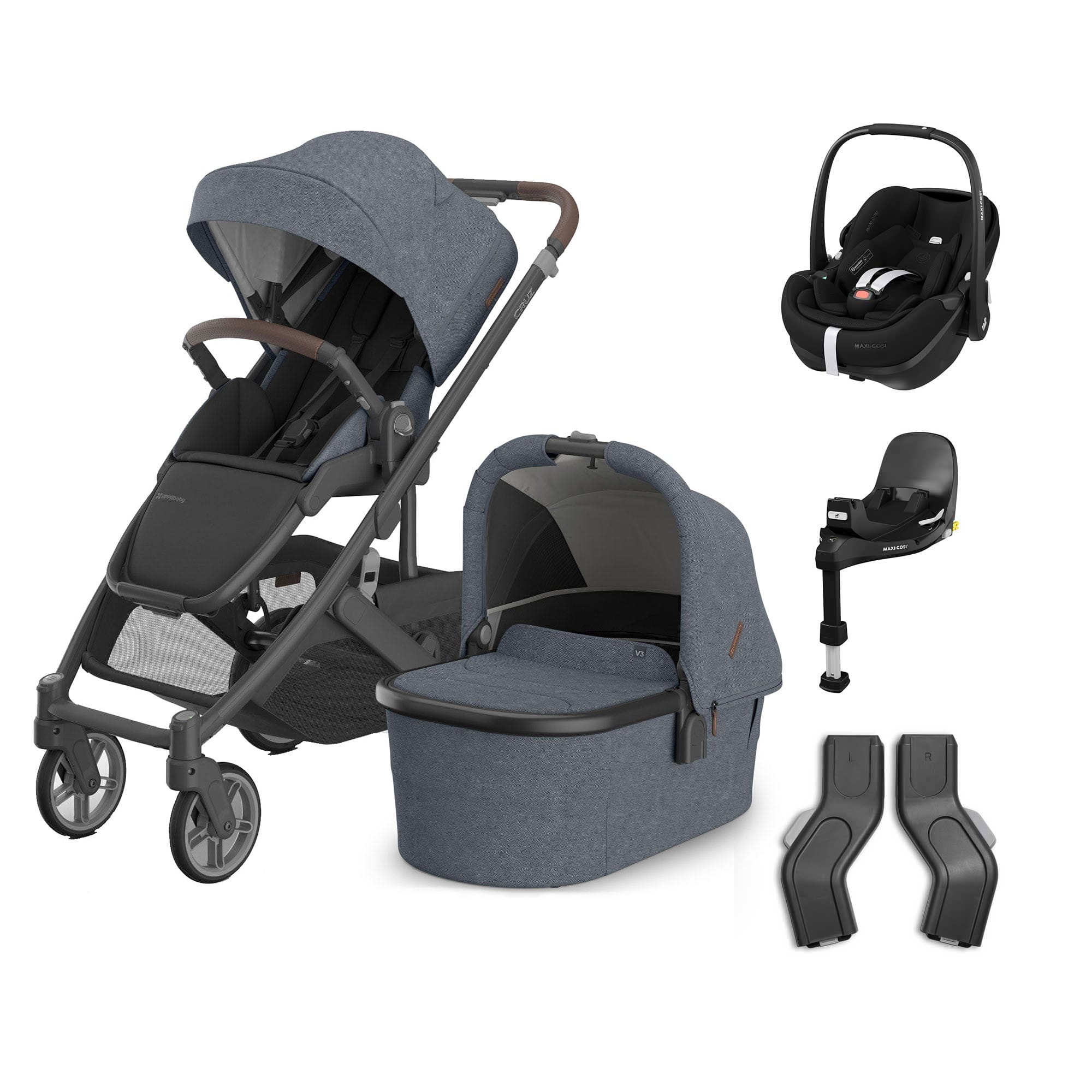 Uppababy baby pushchairs Uppababy Cruz V3 Complete Maxi-Cosi Travel System - Julian 20610-CMP-TVS-JUL-6
