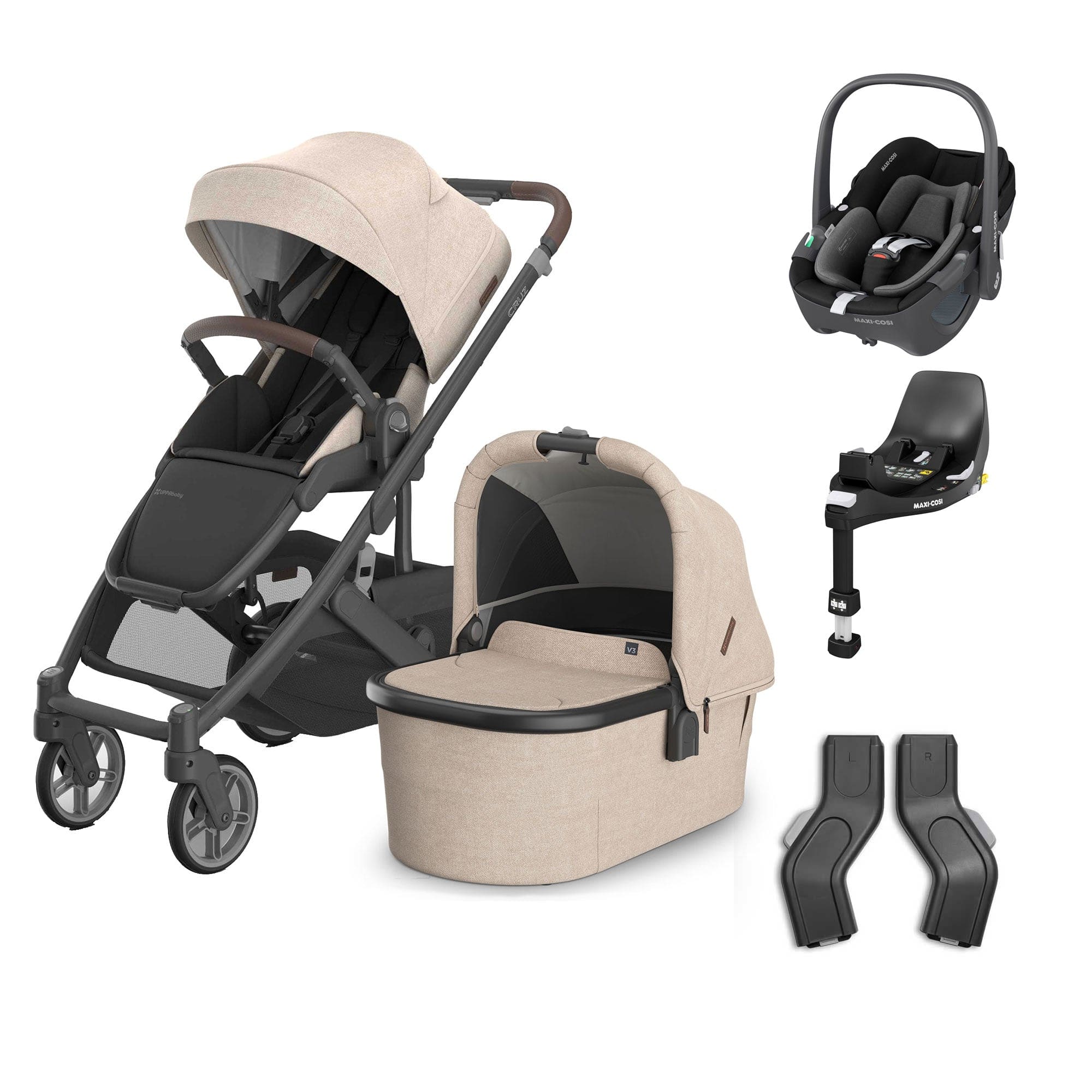 Uppababy baby pushchairs Uppababy Cruz V3 Complete Maxi-Cosi Travel System - Liam 20592-CMP-TVS-LIA-5