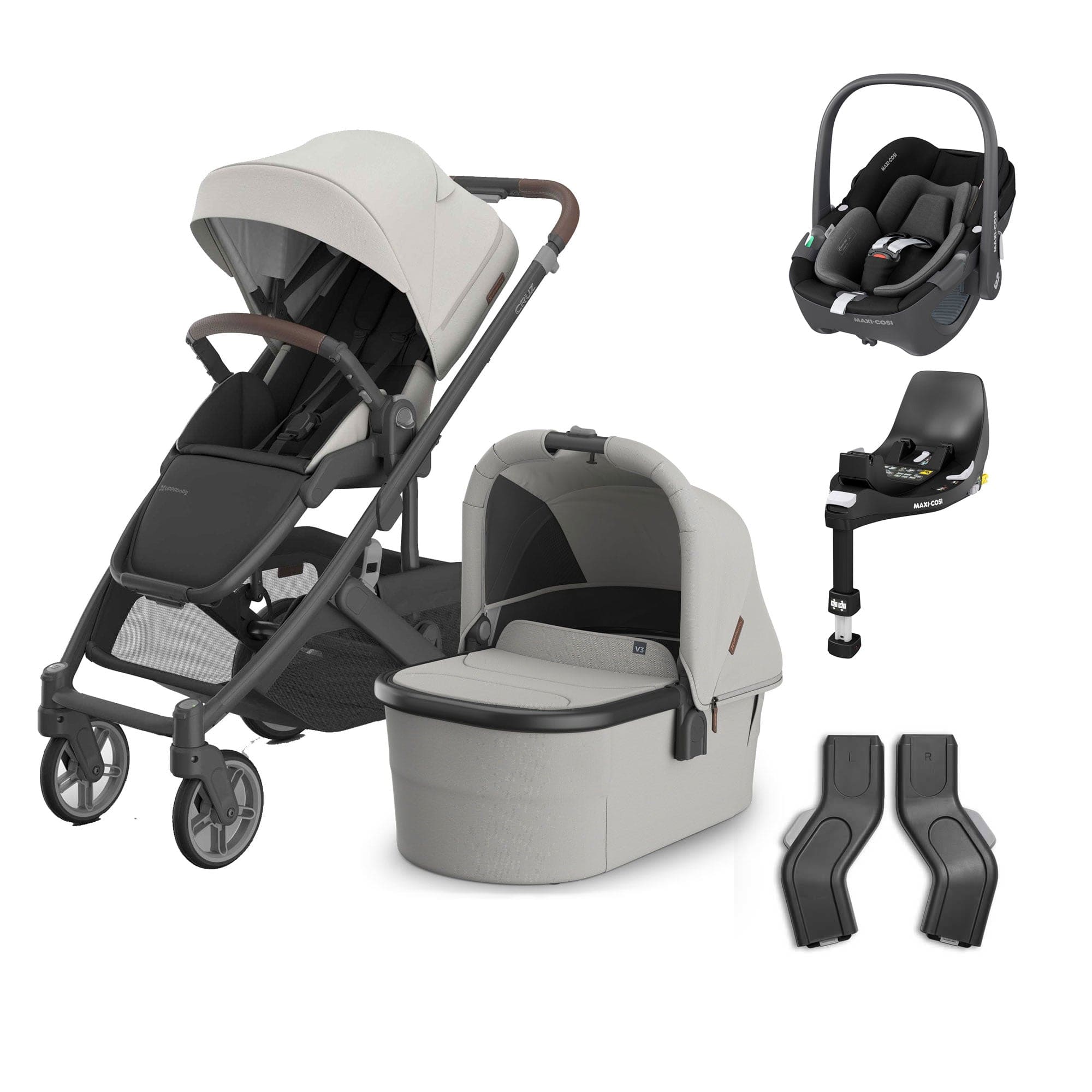 Uppababy baby pushchairs Uppababy Cruz V3 Complete Maxi-Cosi Travel System - Savannah 20598-CMP-TVS-SAV-5