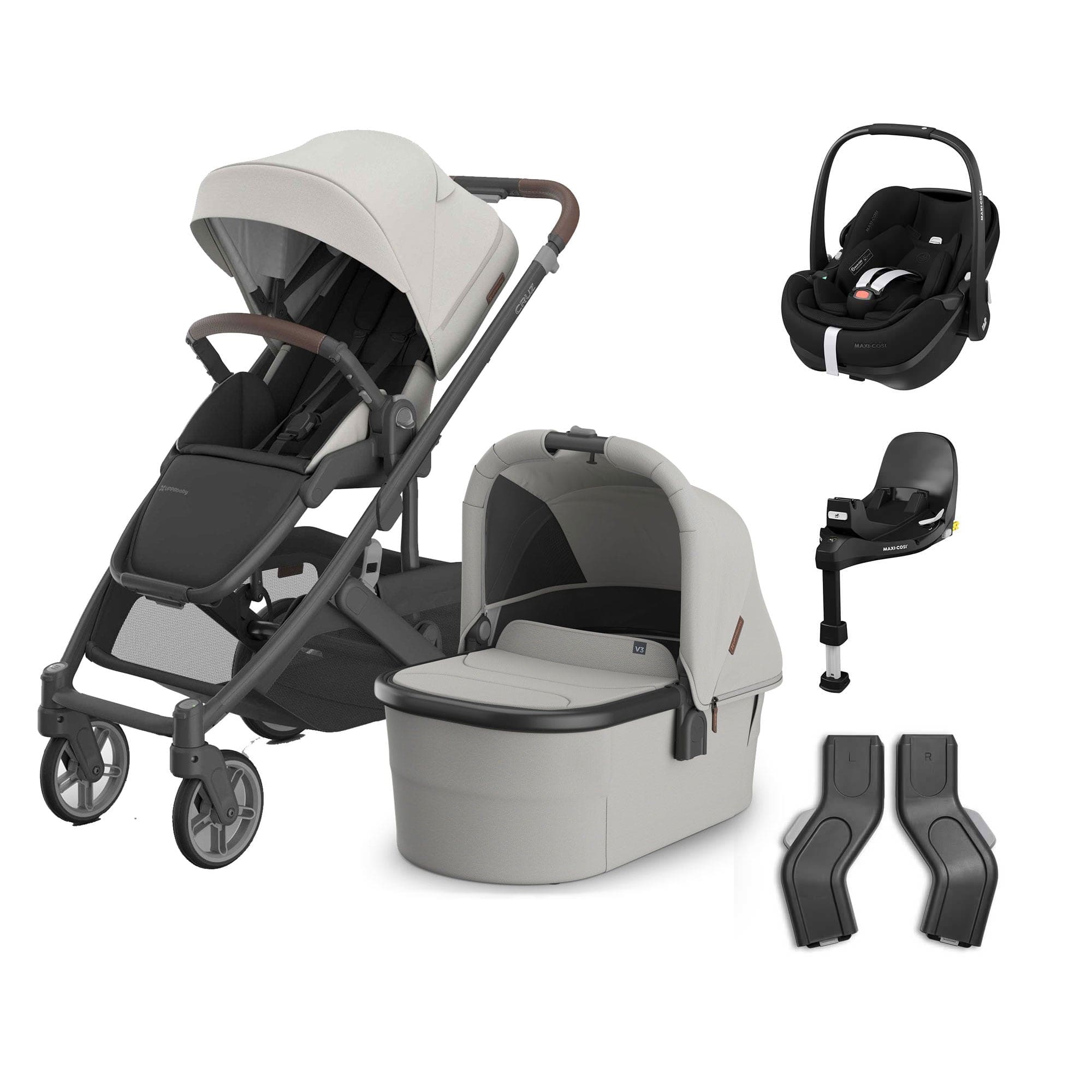 Uppababy baby pushchairs Uppababy Cruz V3 Complete Maxi-Cosi Travel System - Savannah 20598-CMP-TVS-SAV-6